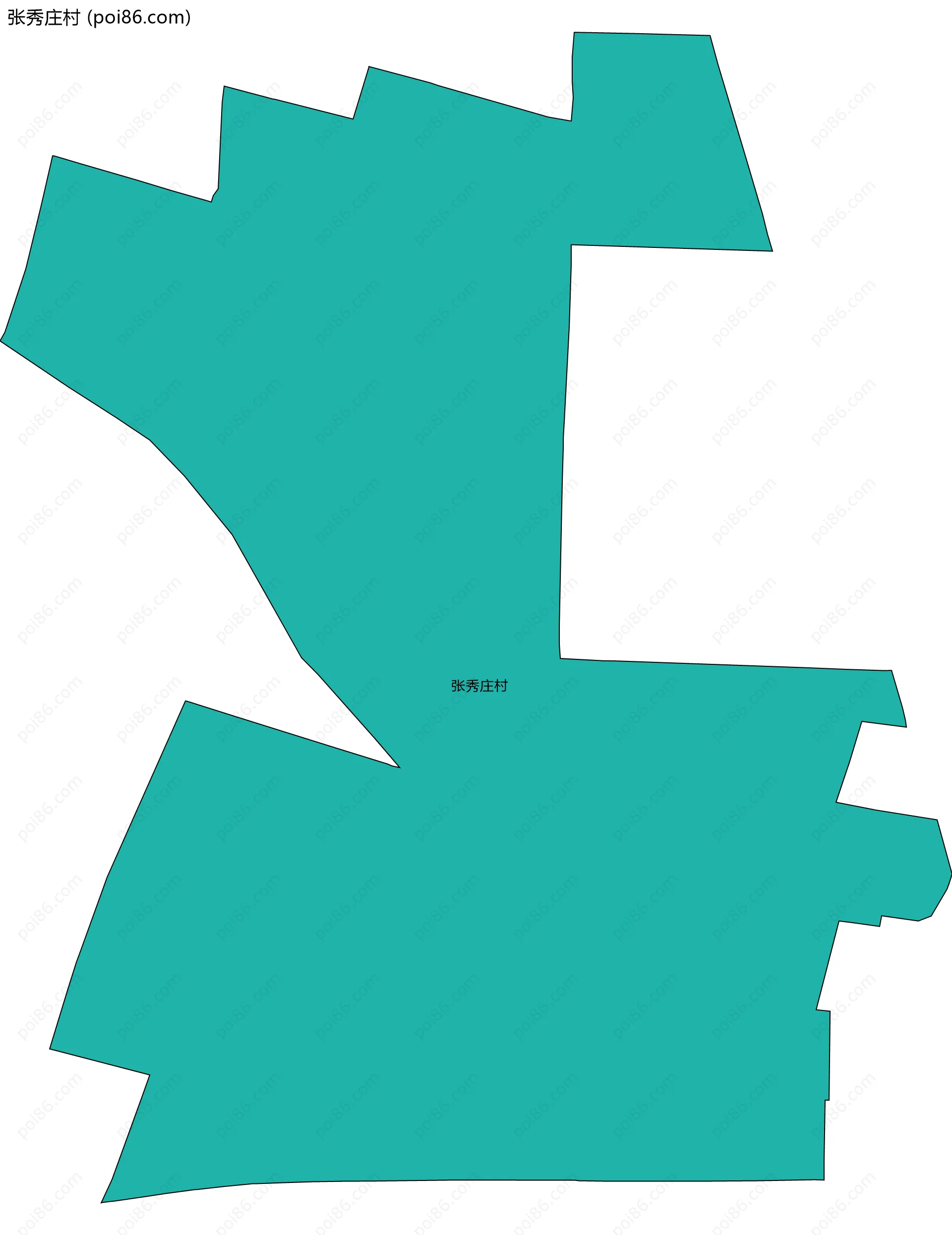 张秀庄村边界地图