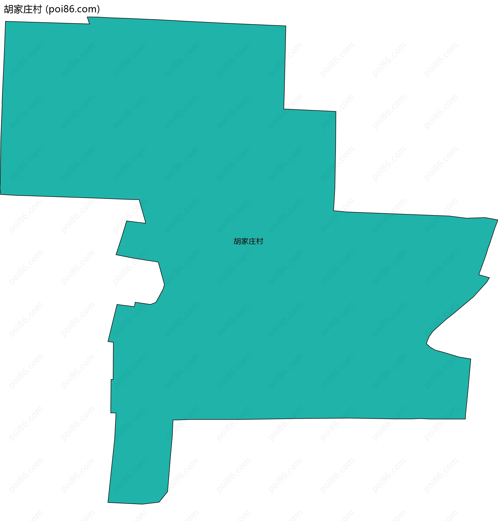 胡家庄村边界地图