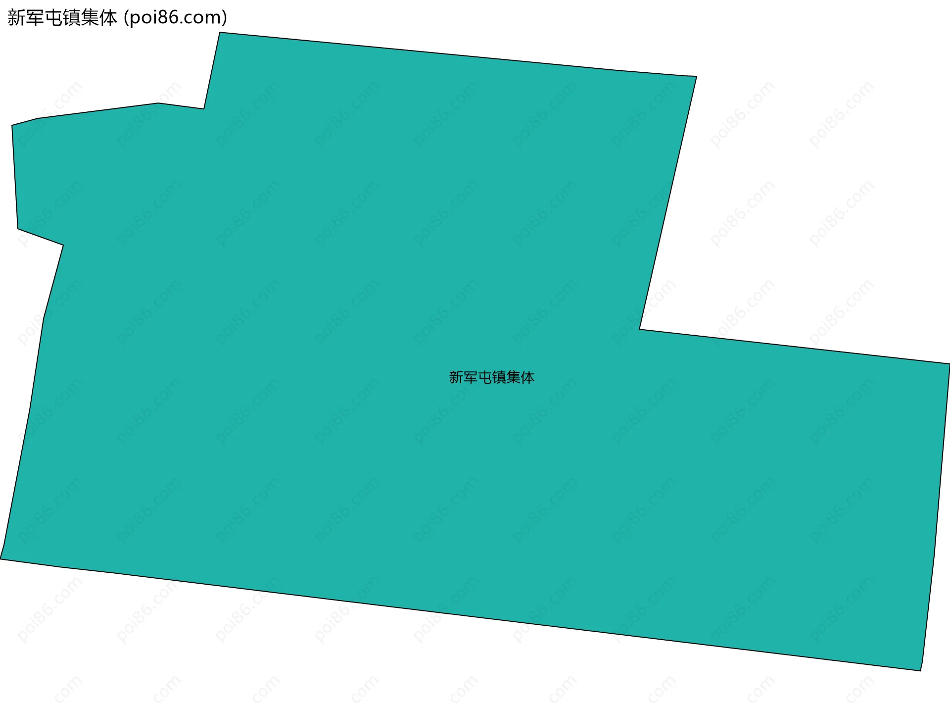 新军屯镇集体边界地图