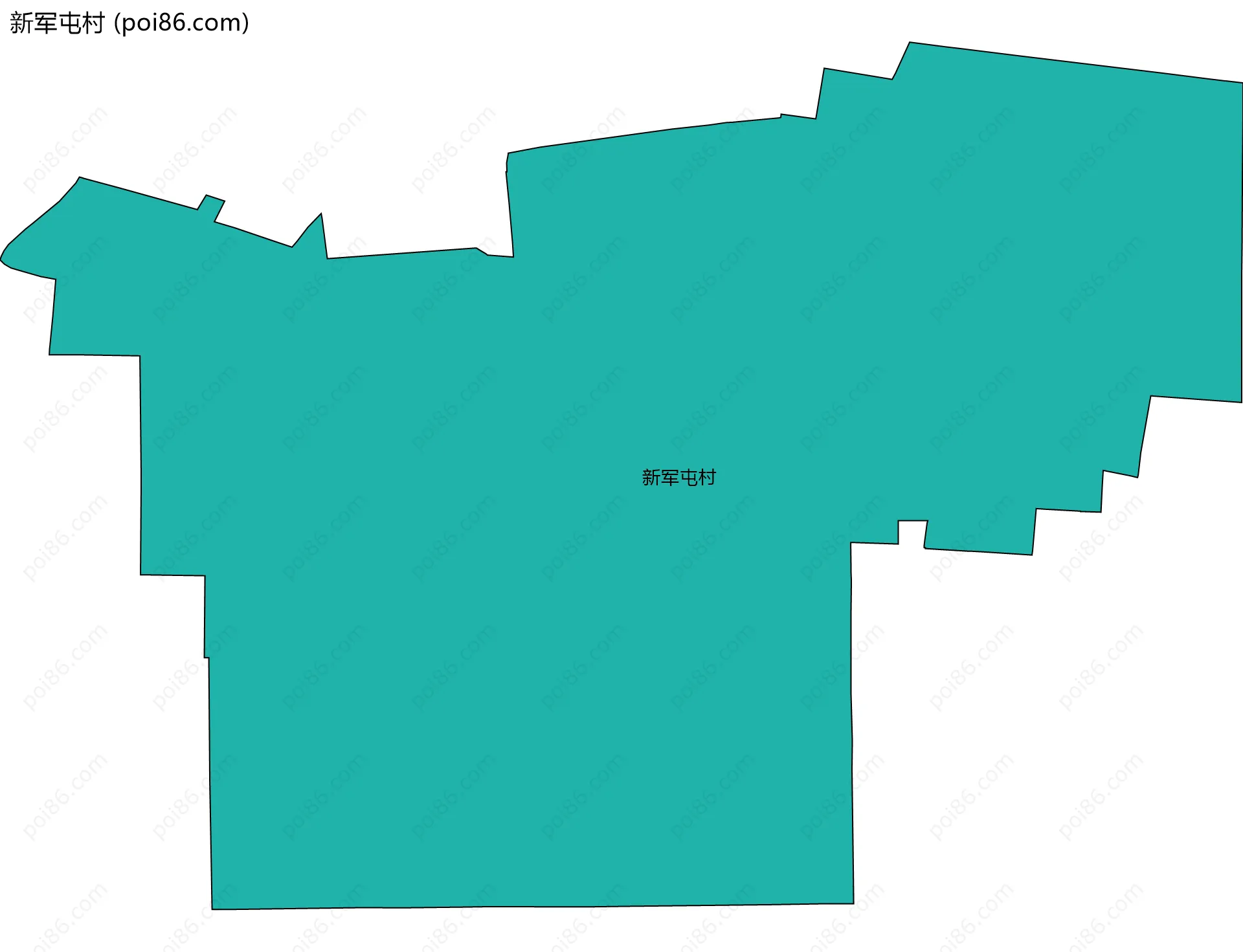 新军屯村边界地图