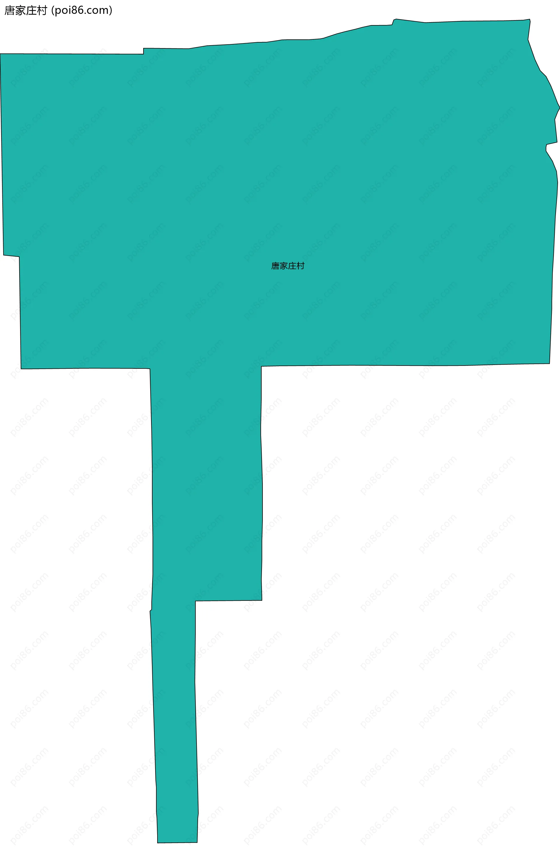 唐家庄村边界地图