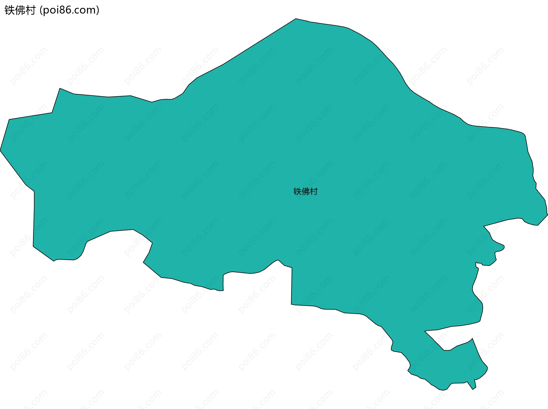 铁佛村边界地图