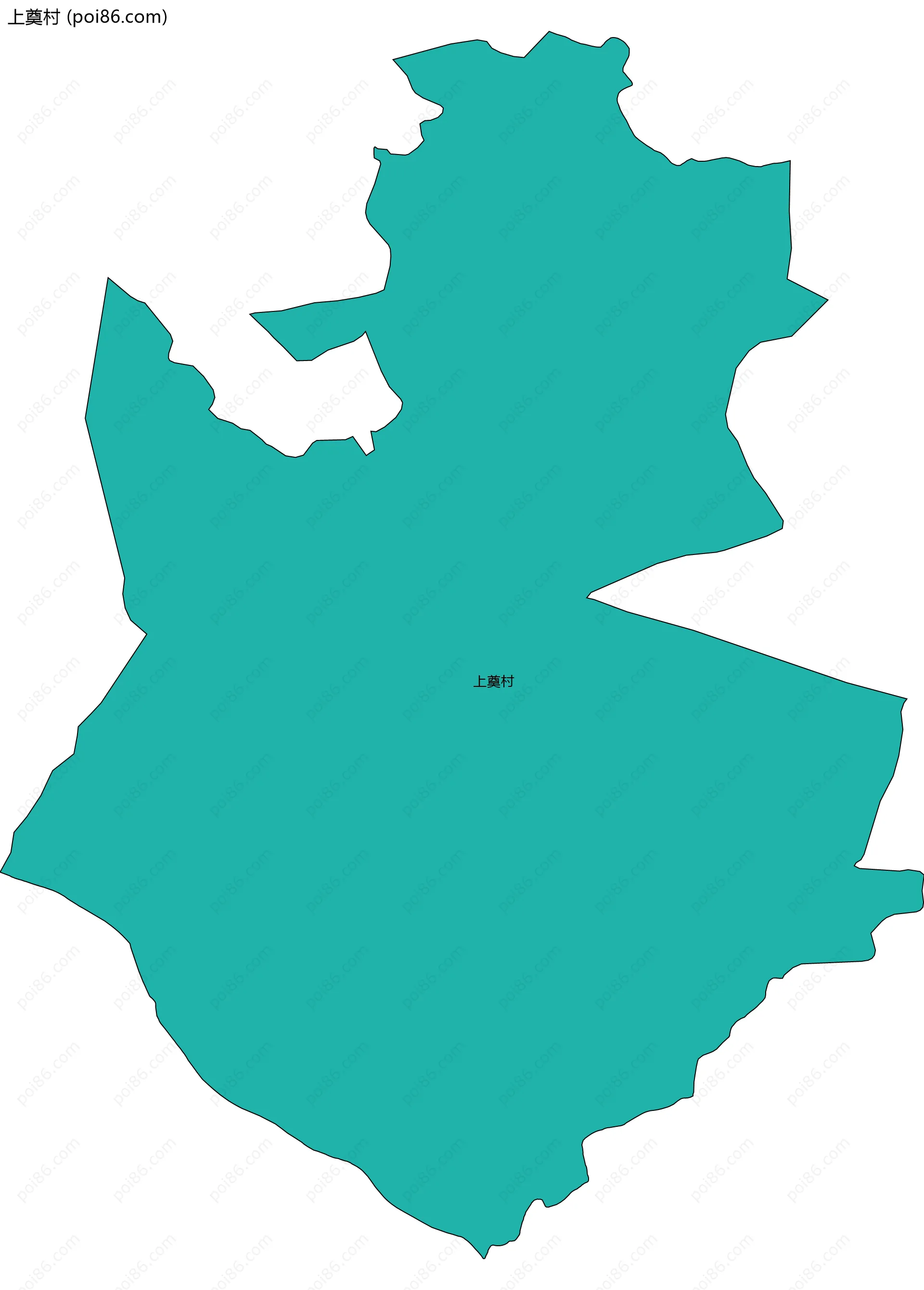 上奠村边界地图