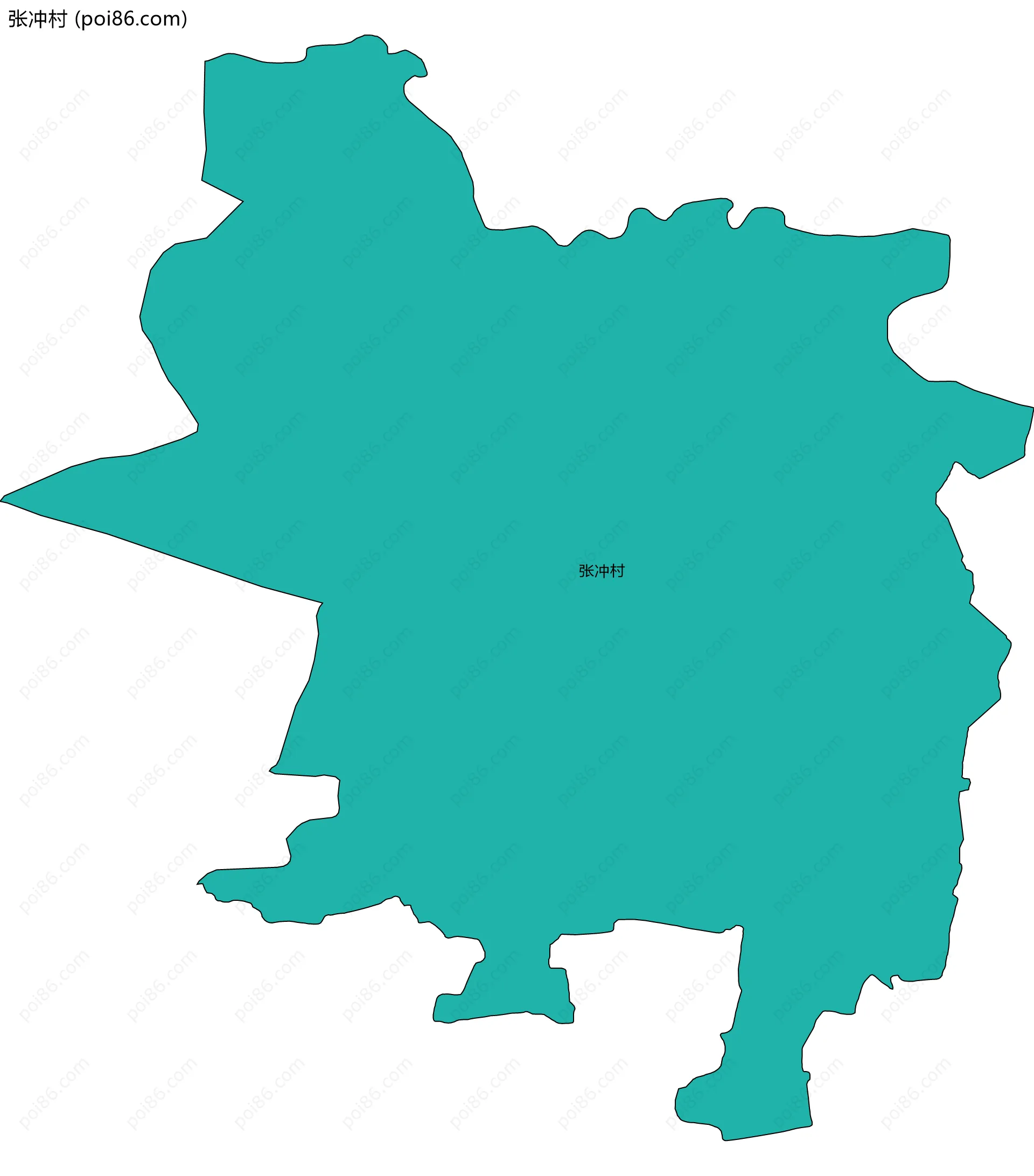 张冲村边界地图