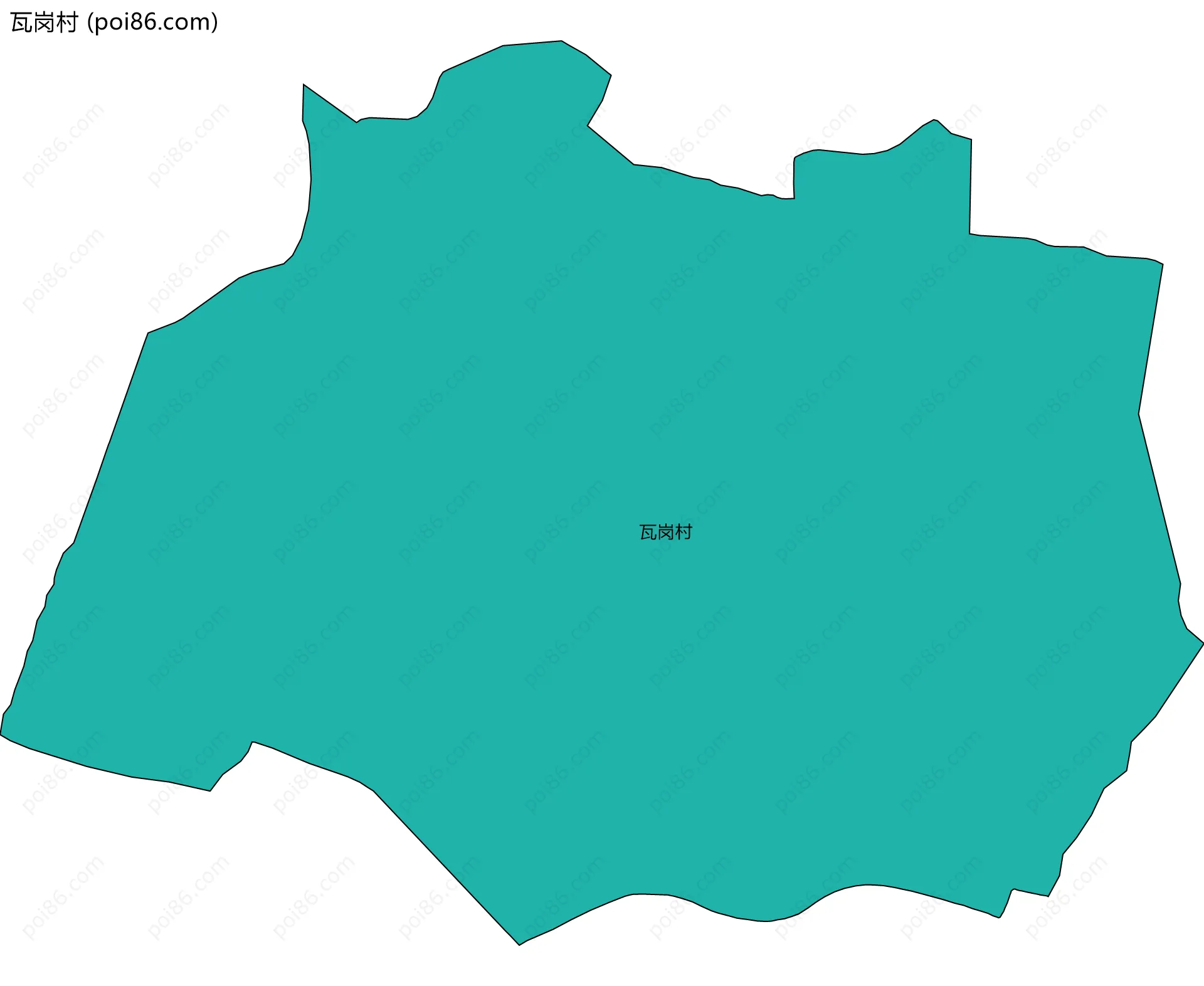 瓦岗村边界地图
