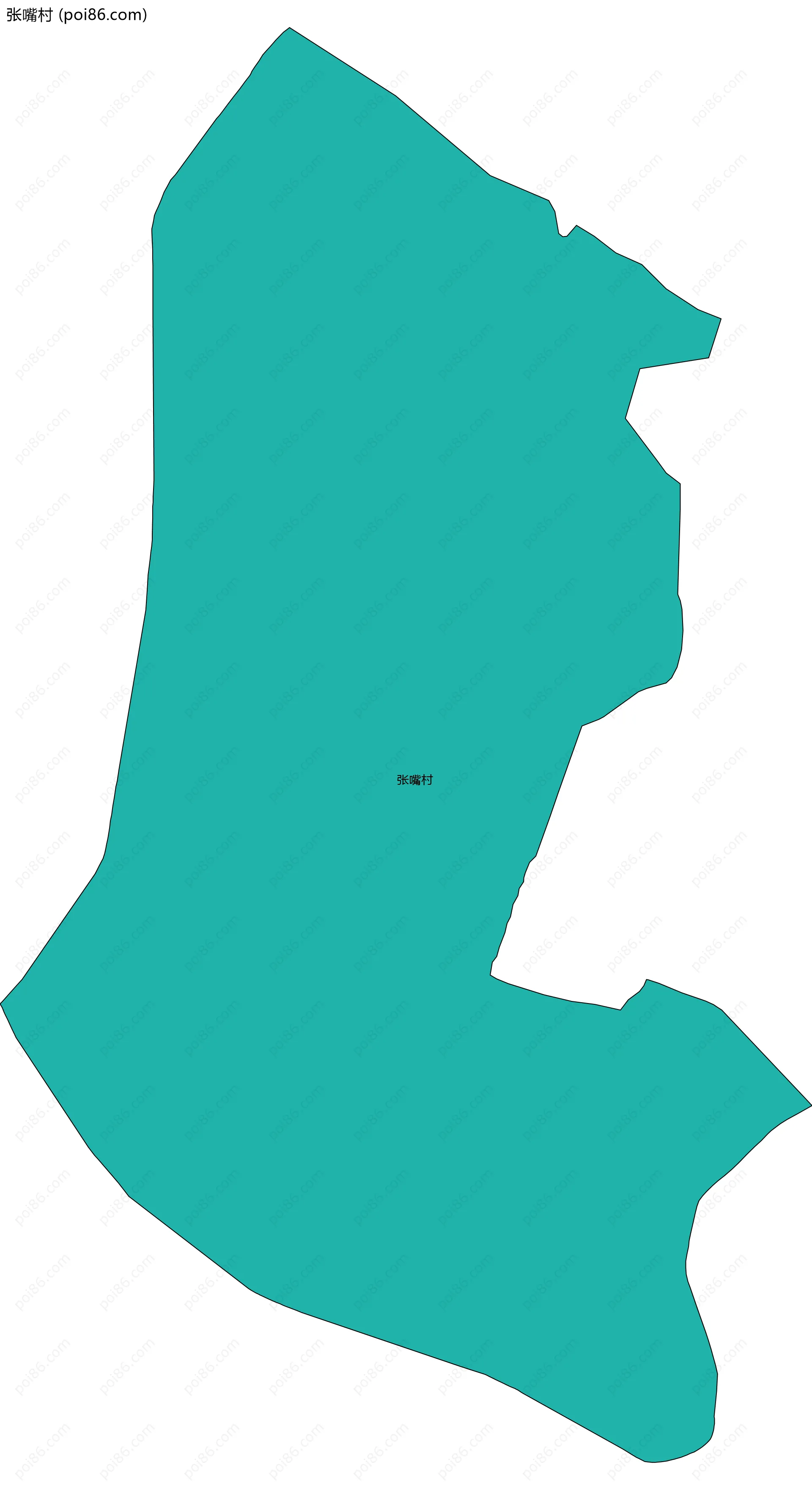 张嘴村边界地图