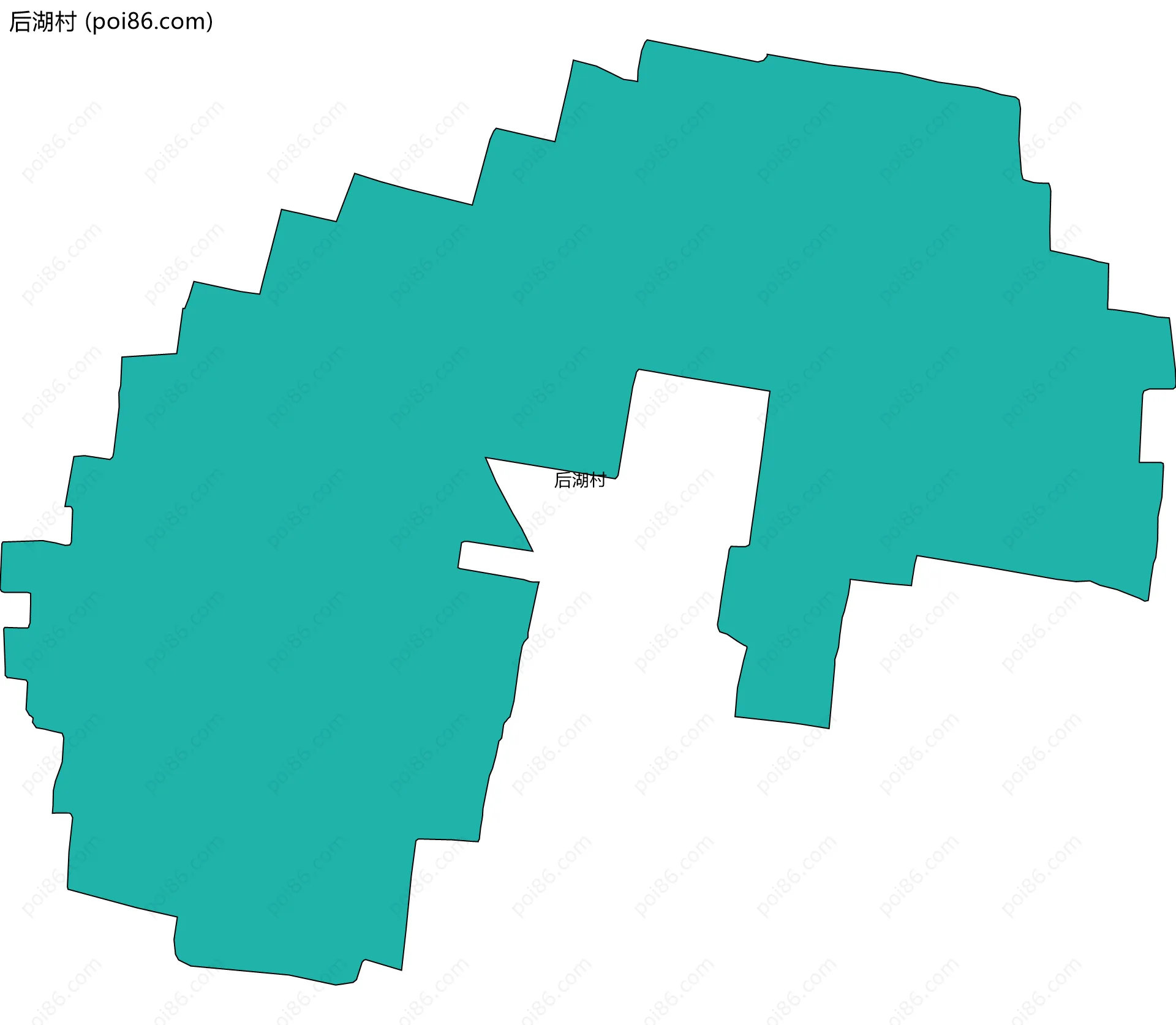 后湖村边界地图