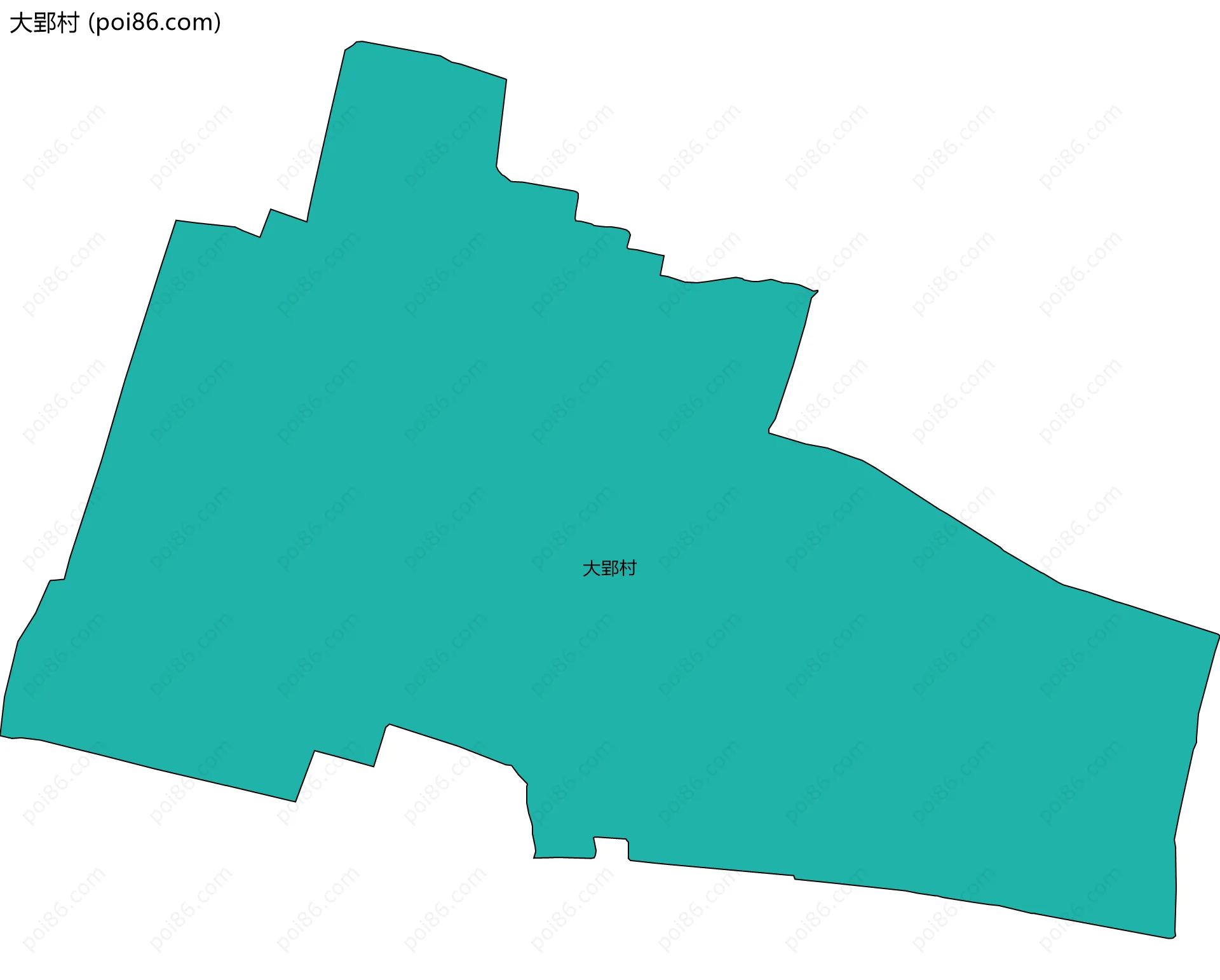 大郢村边界地图