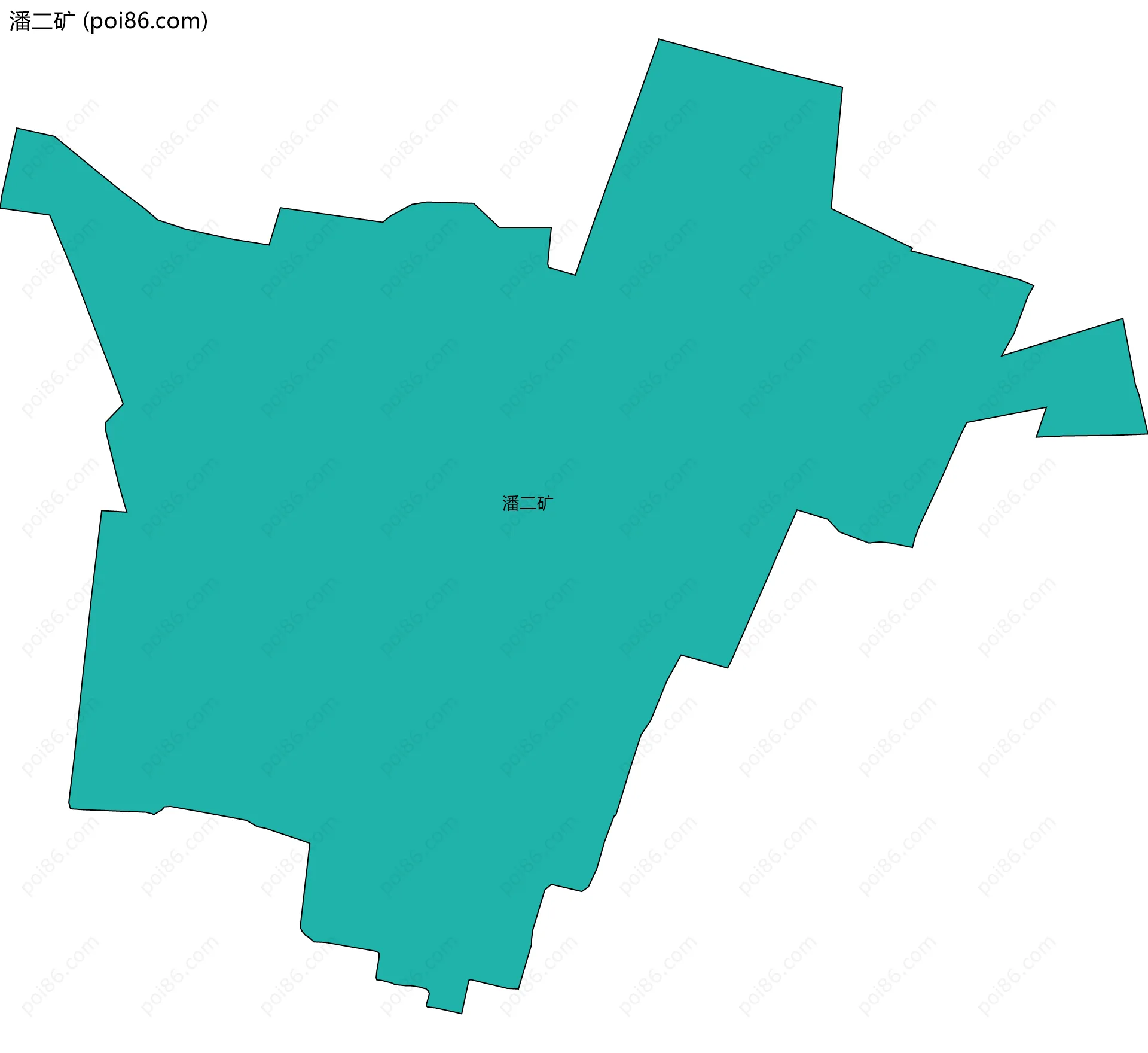 潘二矿边界地图