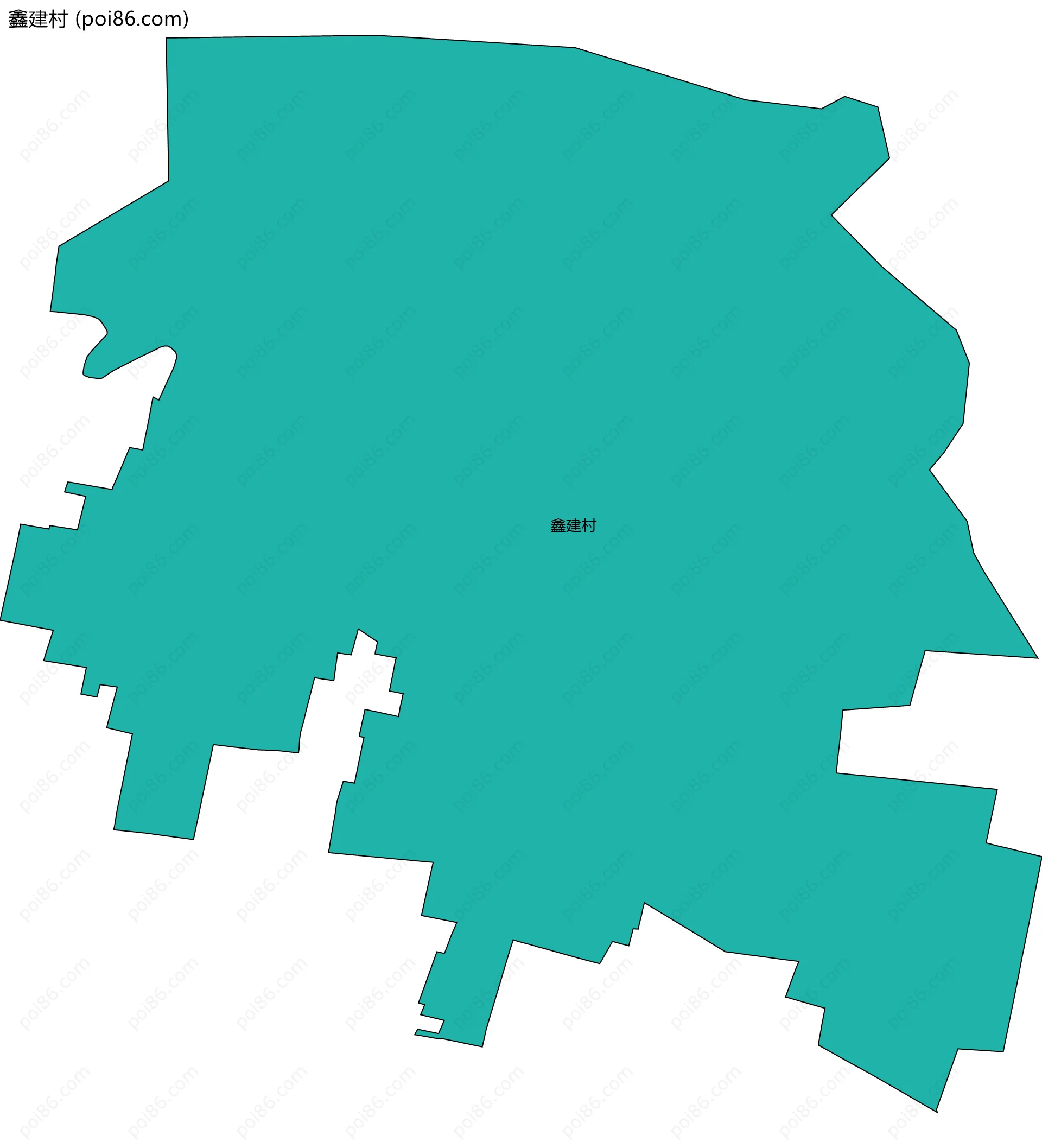 鑫建村边界地图