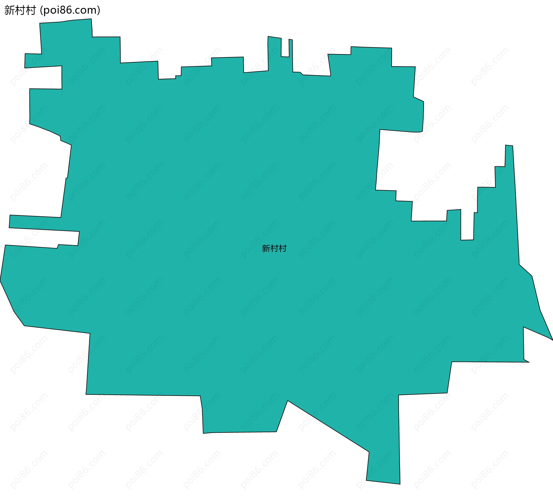 新村村边界地图