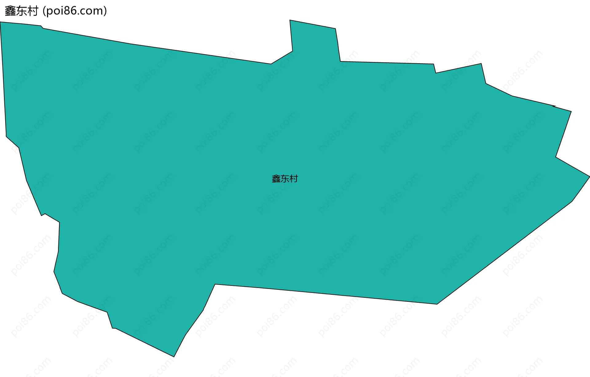 鑫东村边界地图