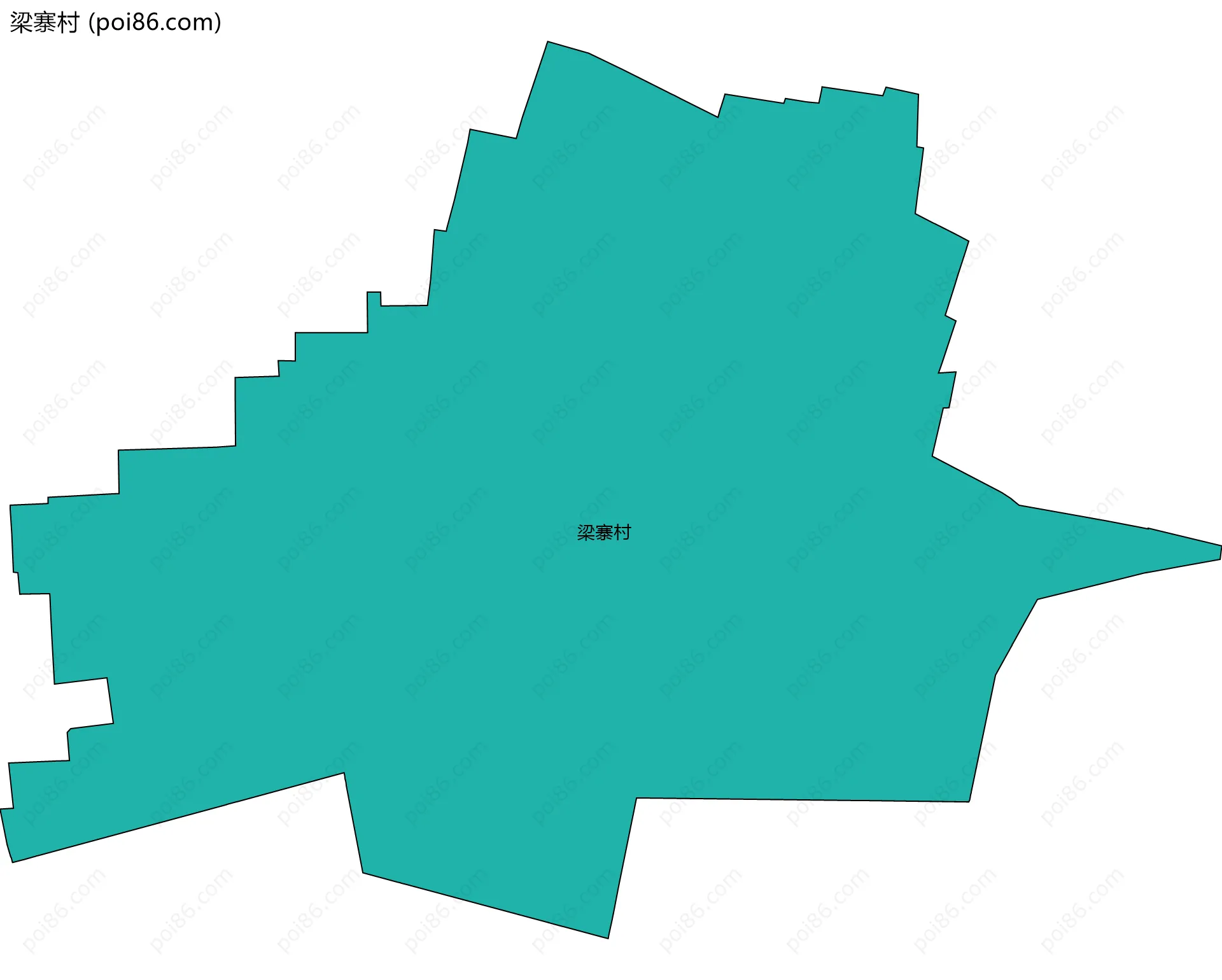 梁寨村边界地图