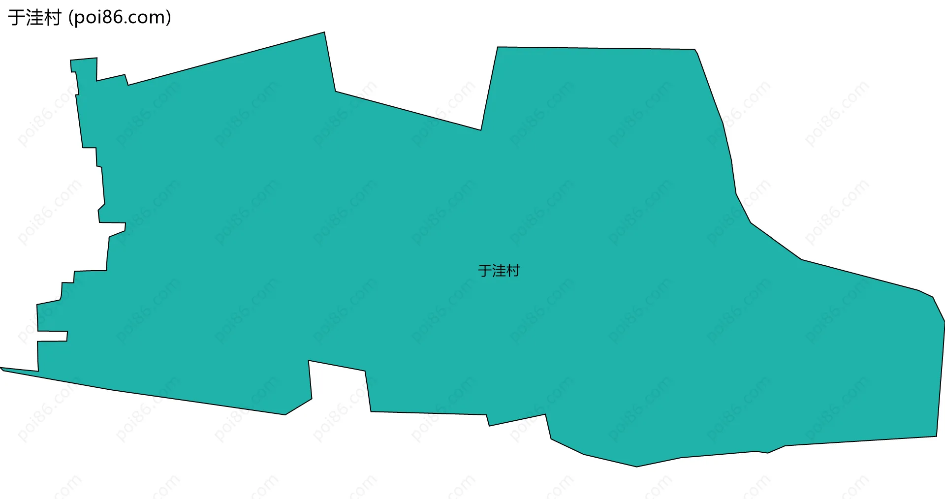 于洼村边界地图