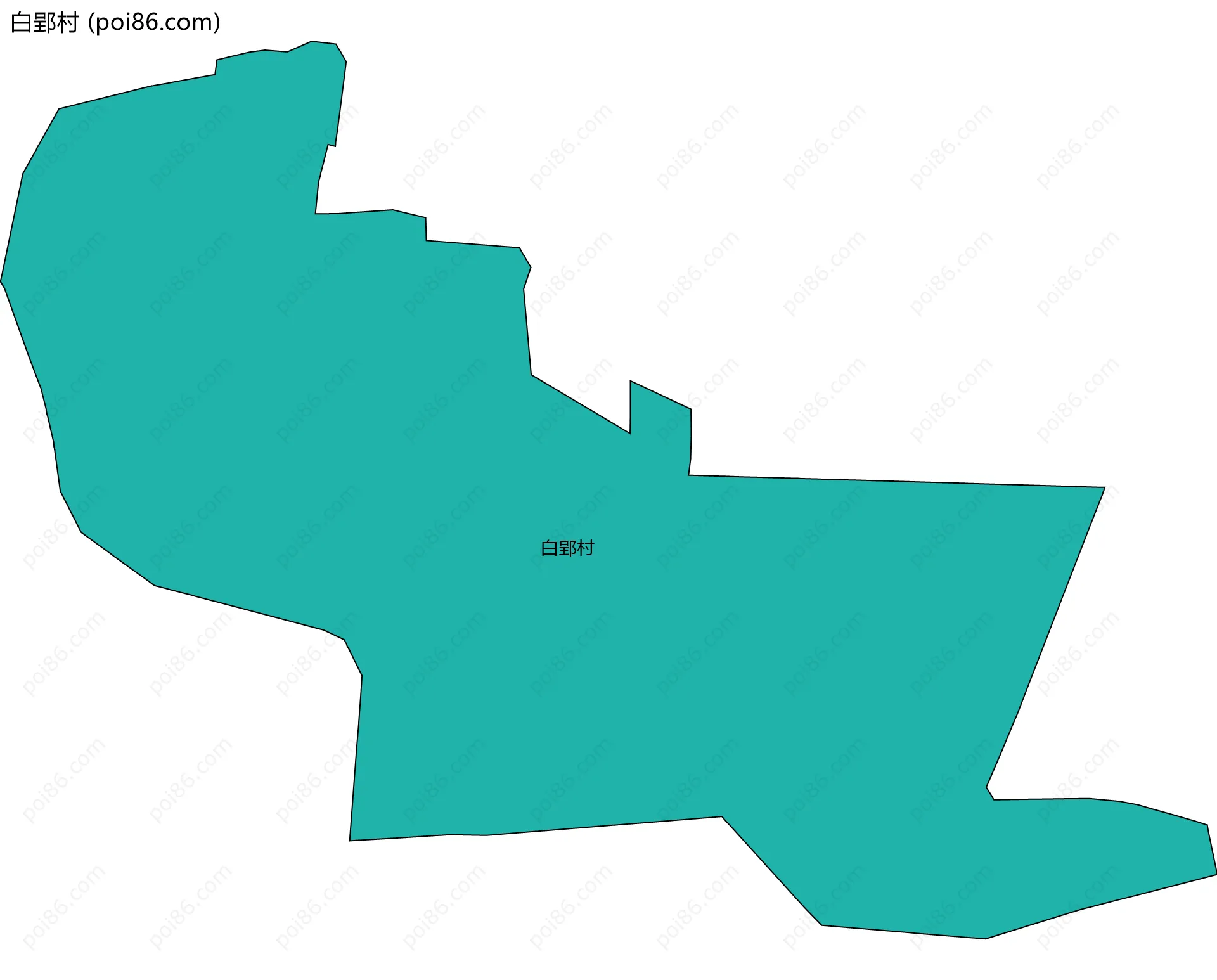 白郢村边界地图