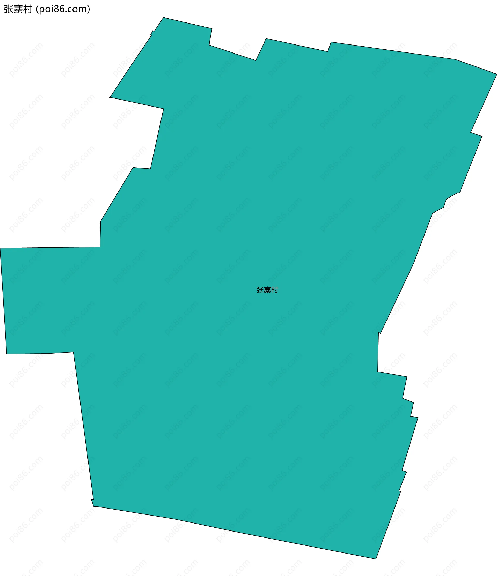 张寨村边界地图