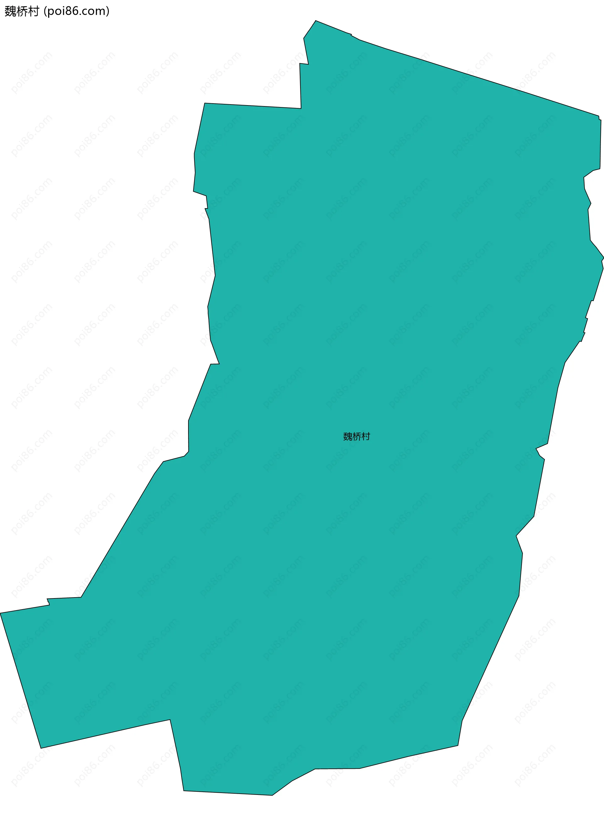 魏桥村边界地图