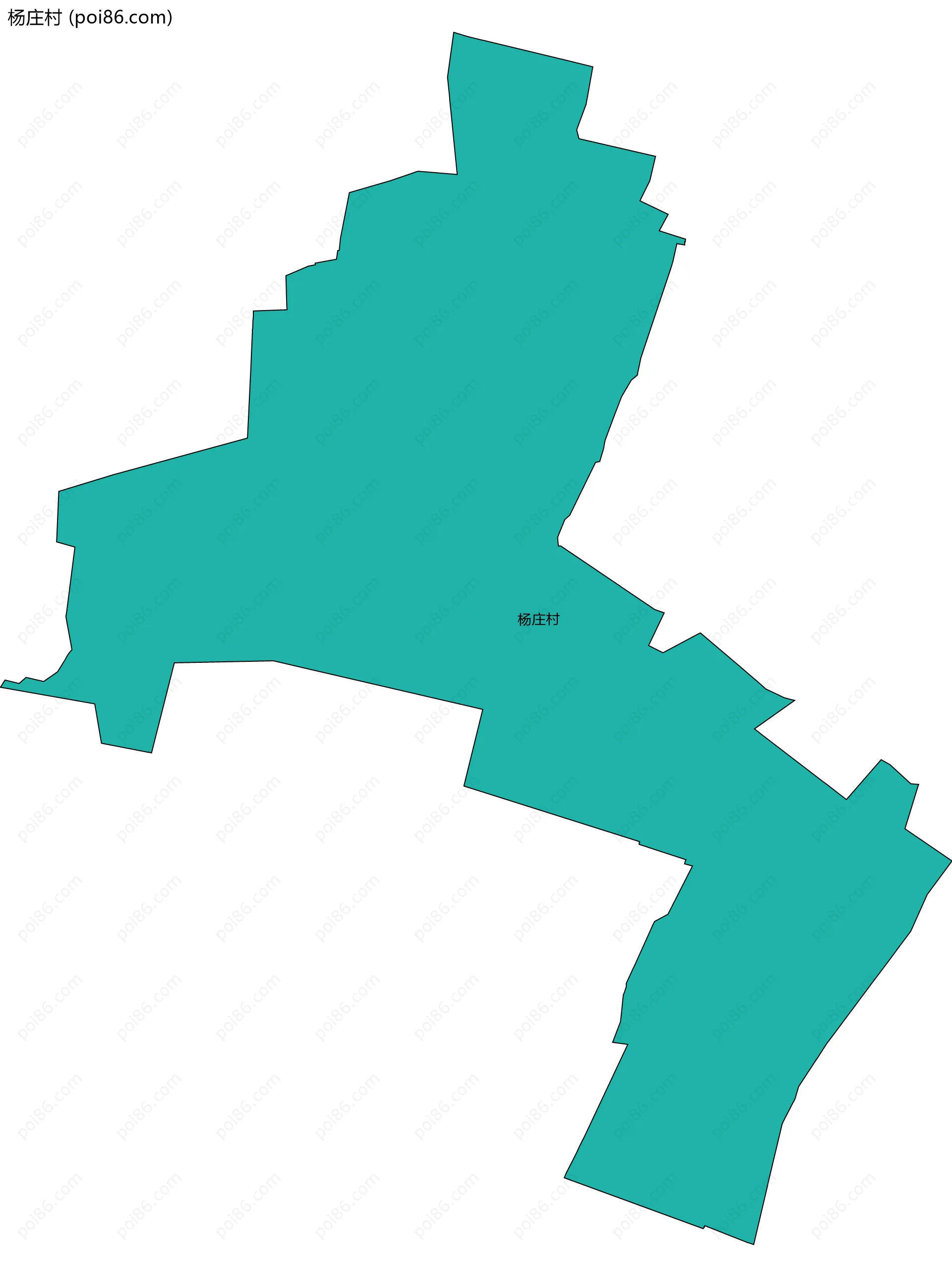 杨庄村边界地图