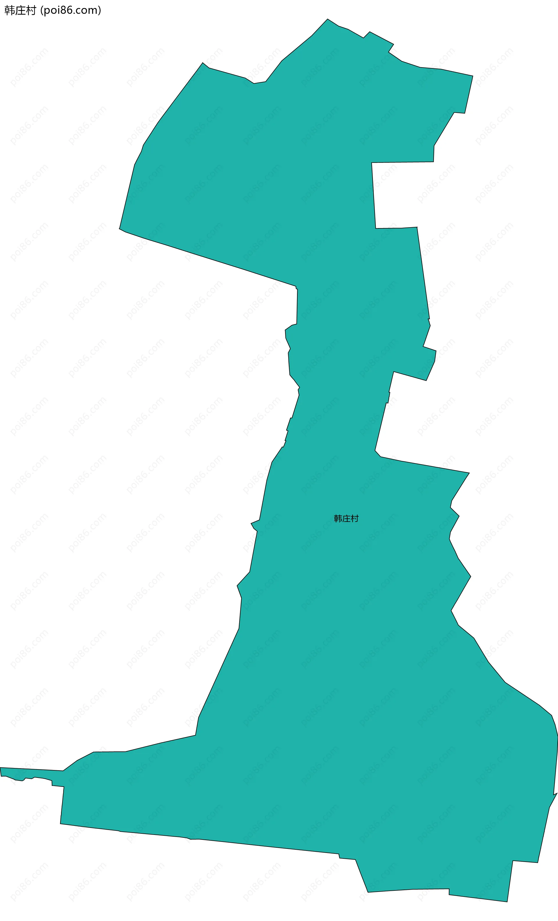 韩庄村边界地图