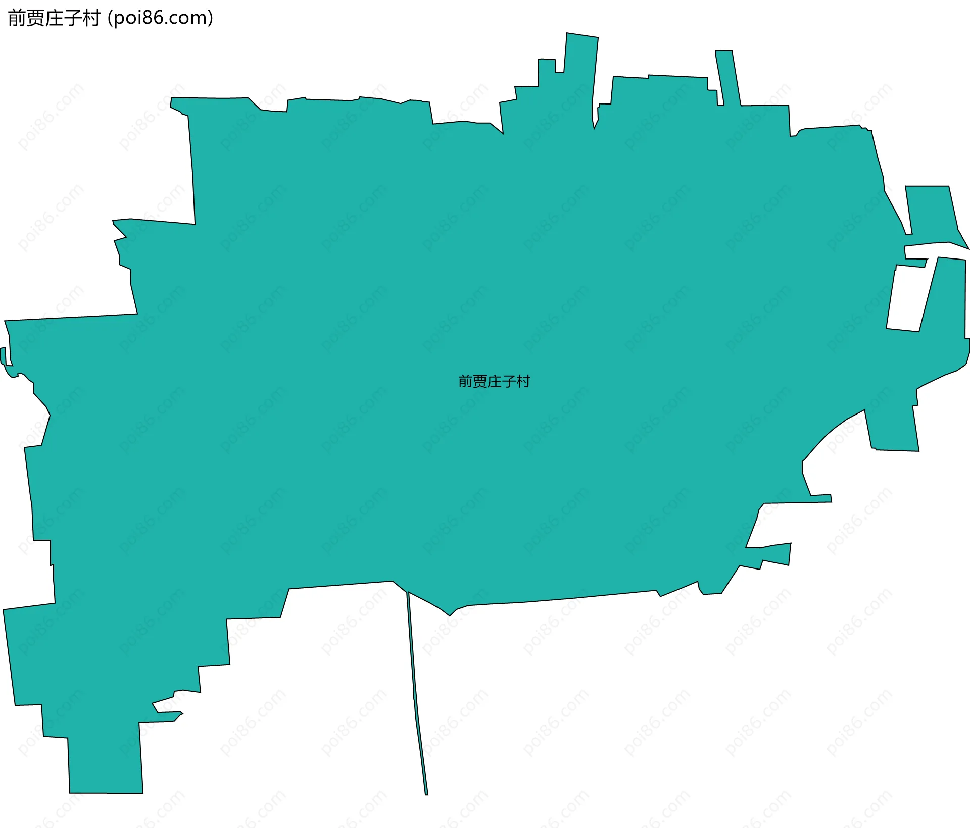 前贾庄子村边界地图