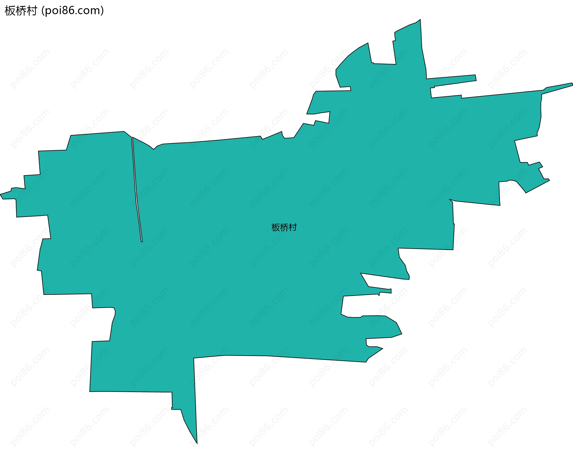板桥村边界地图