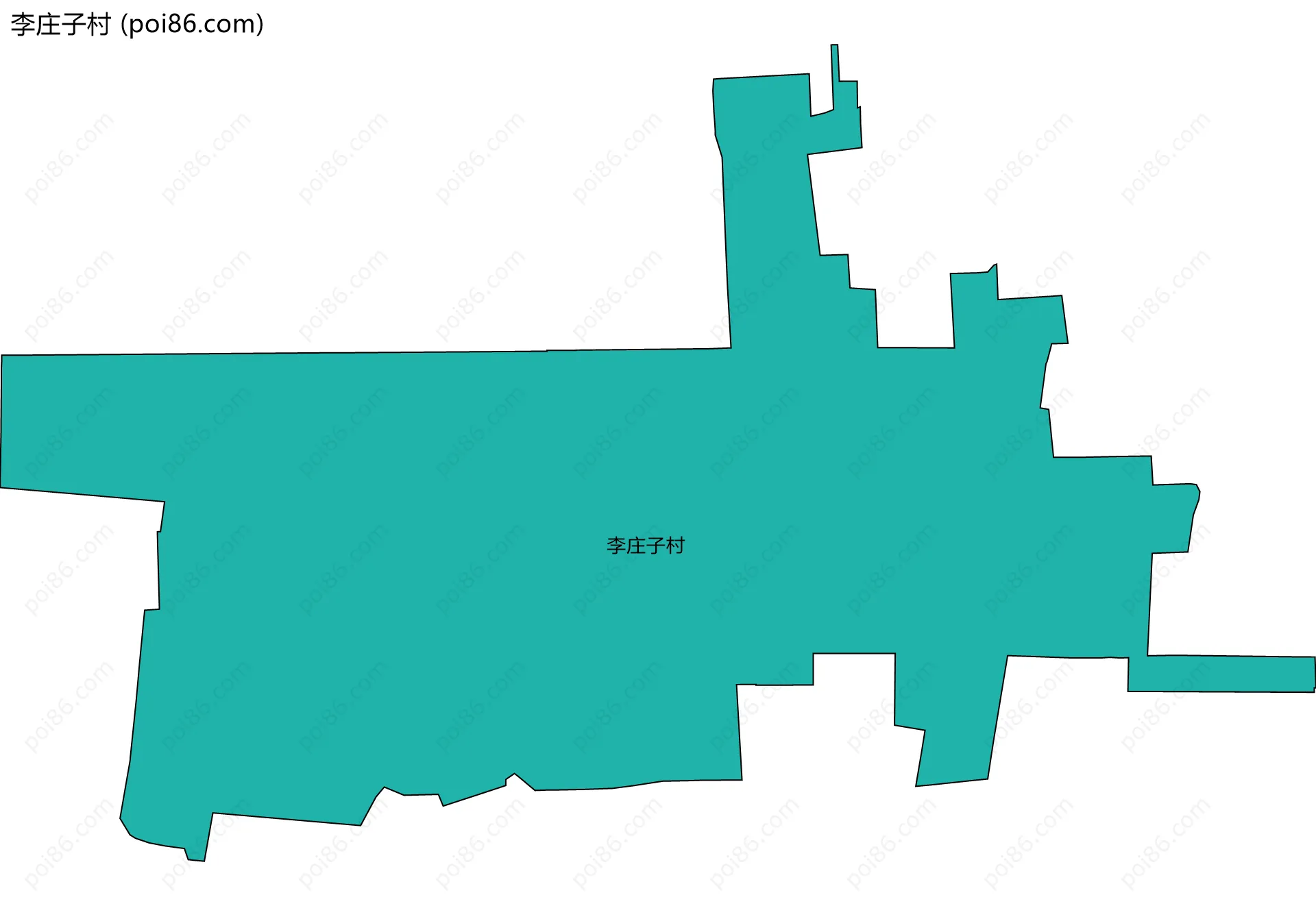 李庄子村边界地图