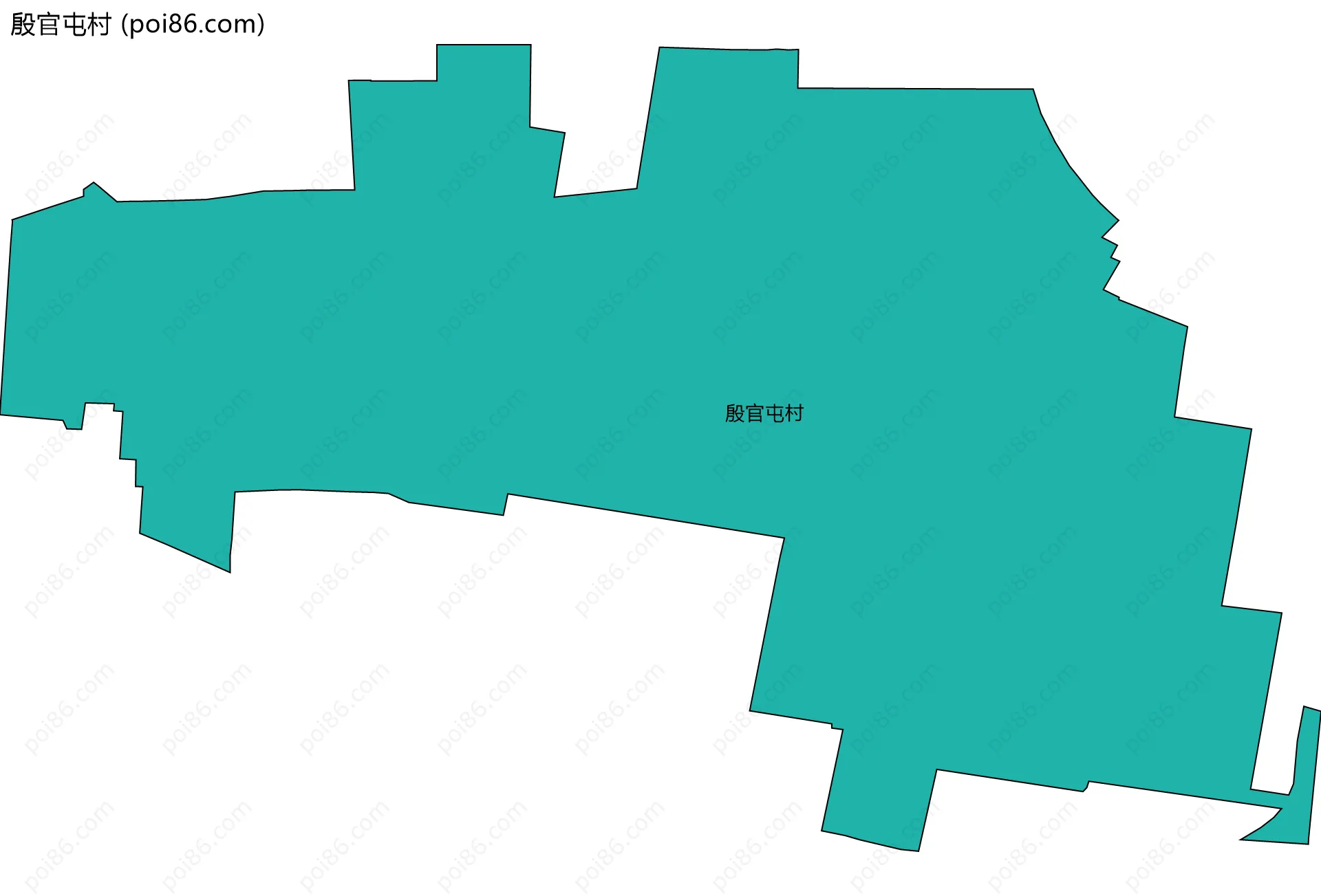 殷官屯村边界地图