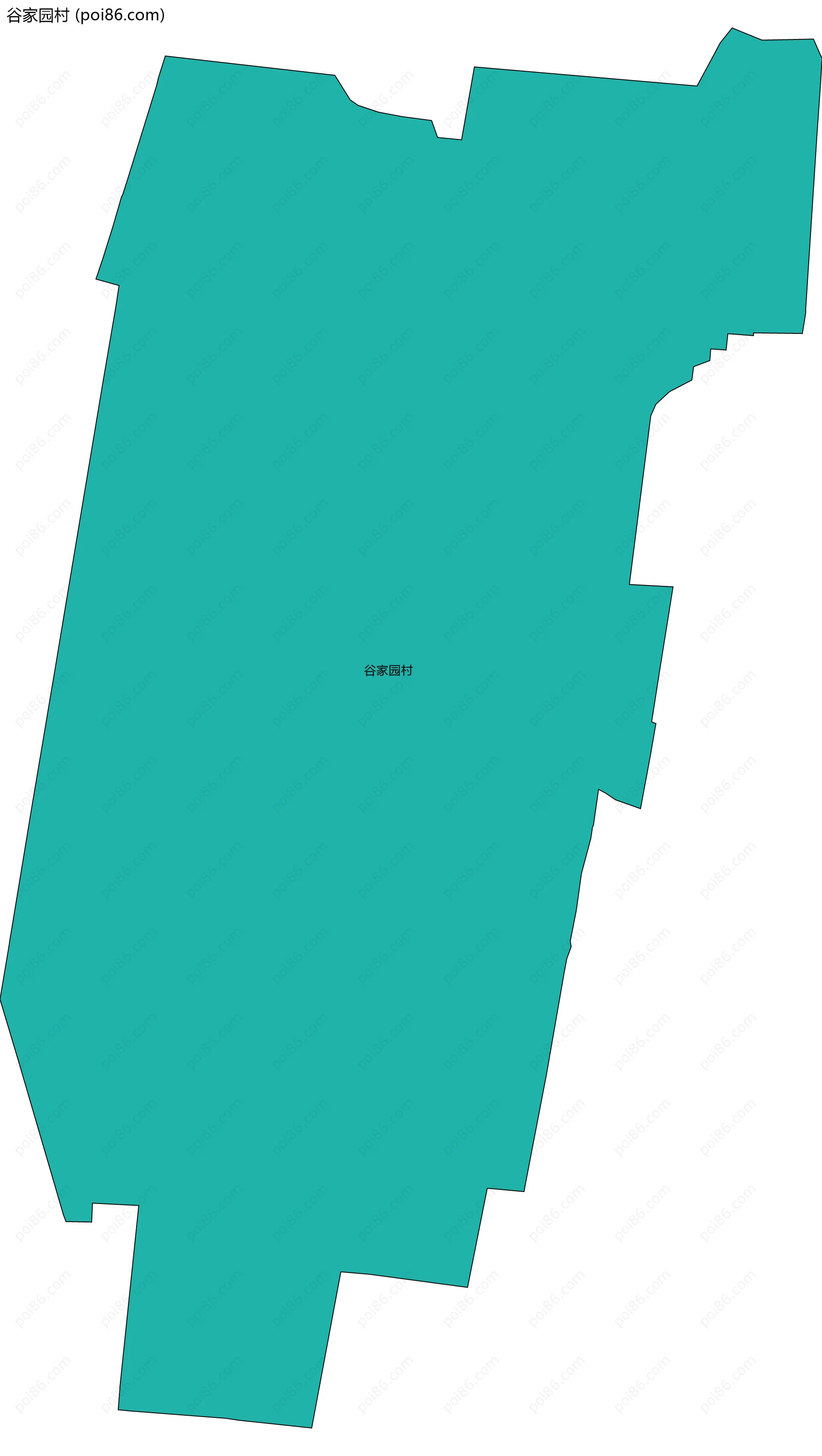 谷家园村边界地图