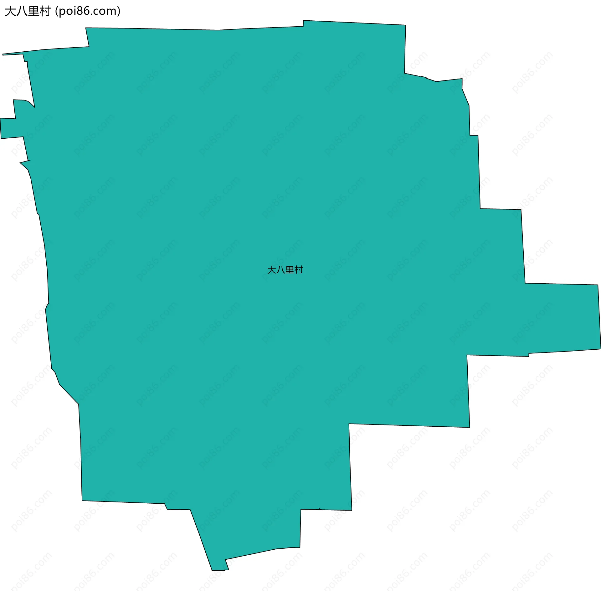 大八里村边界地图