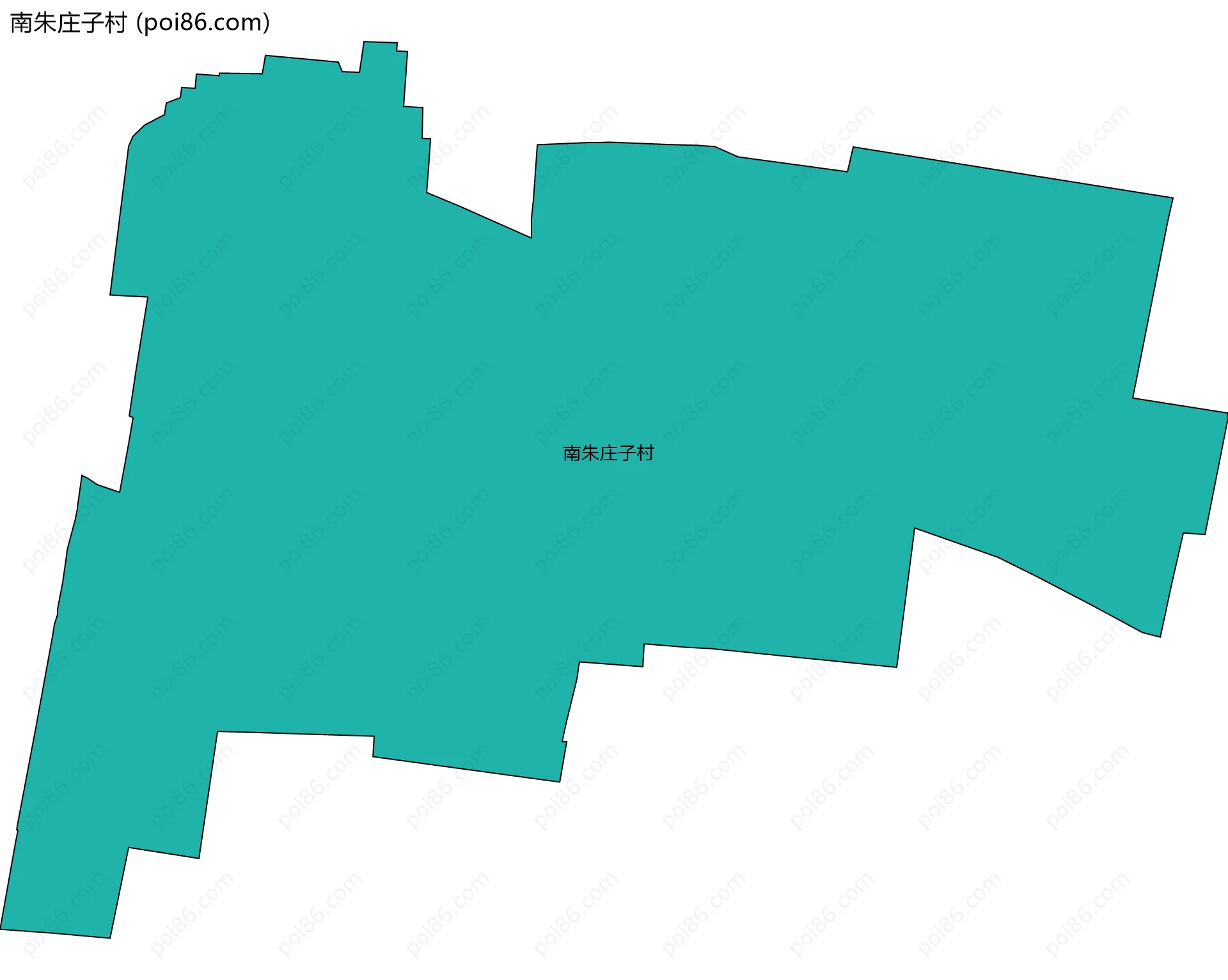 南朱庄子村边界地图