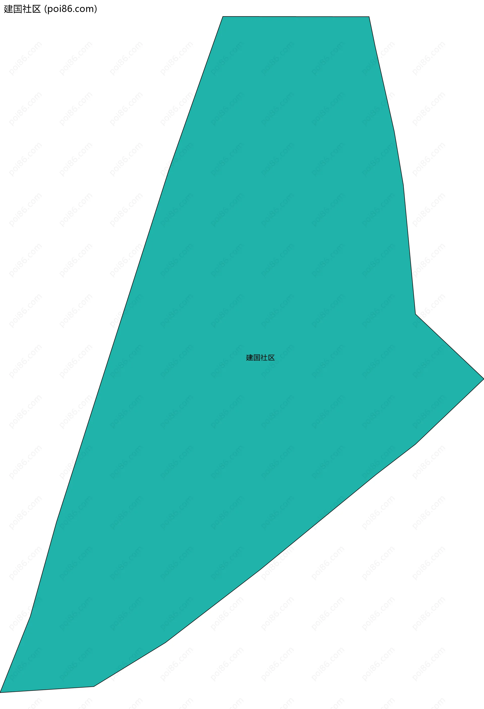 建国社区边界地图