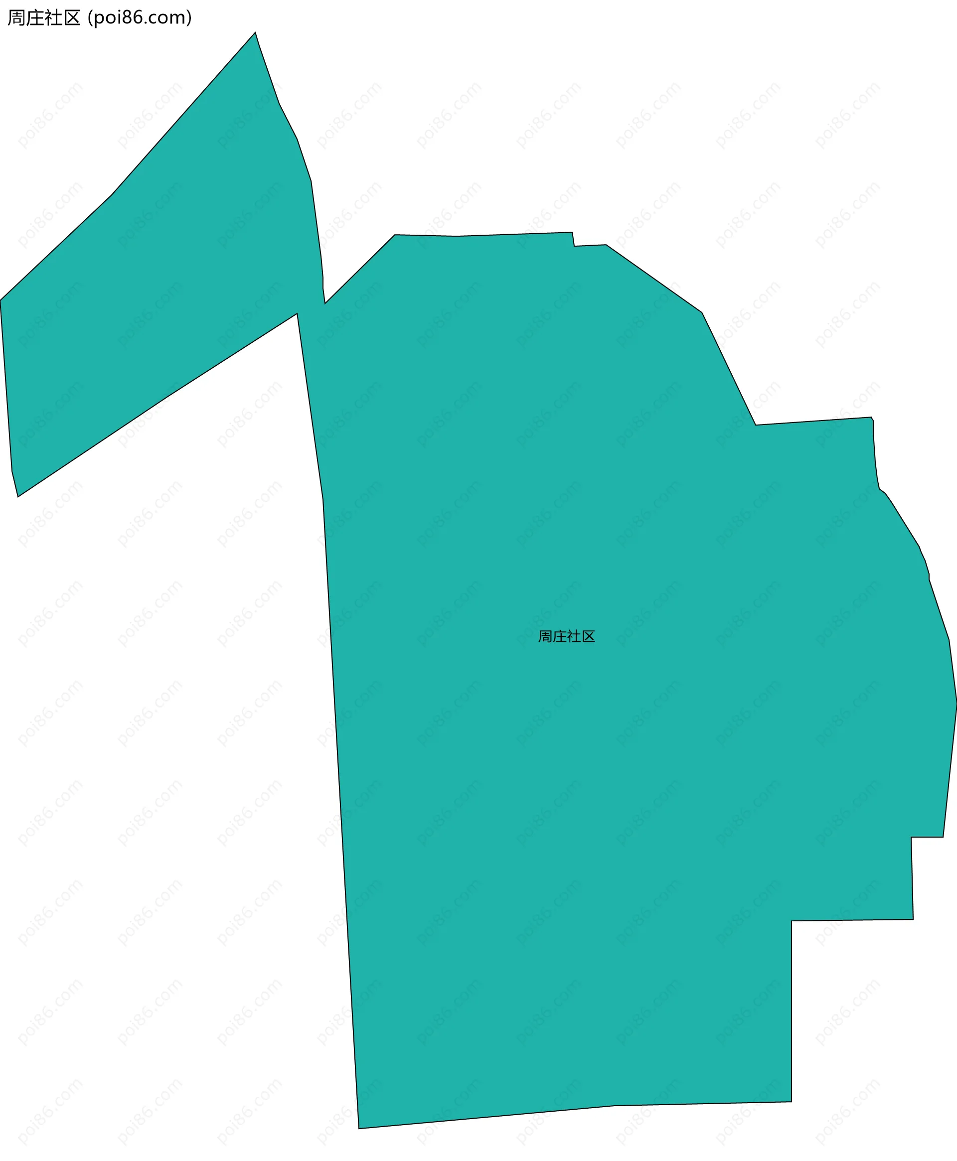 周庄社区边界地图