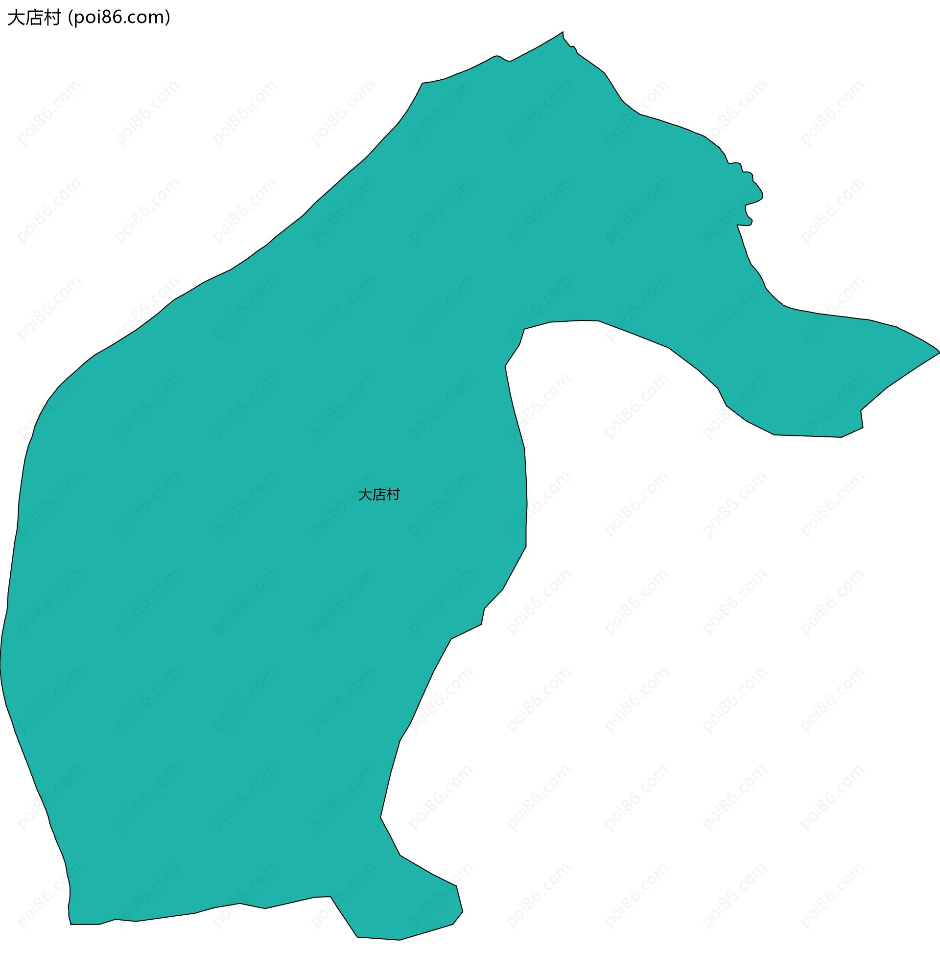 大店村边界地图