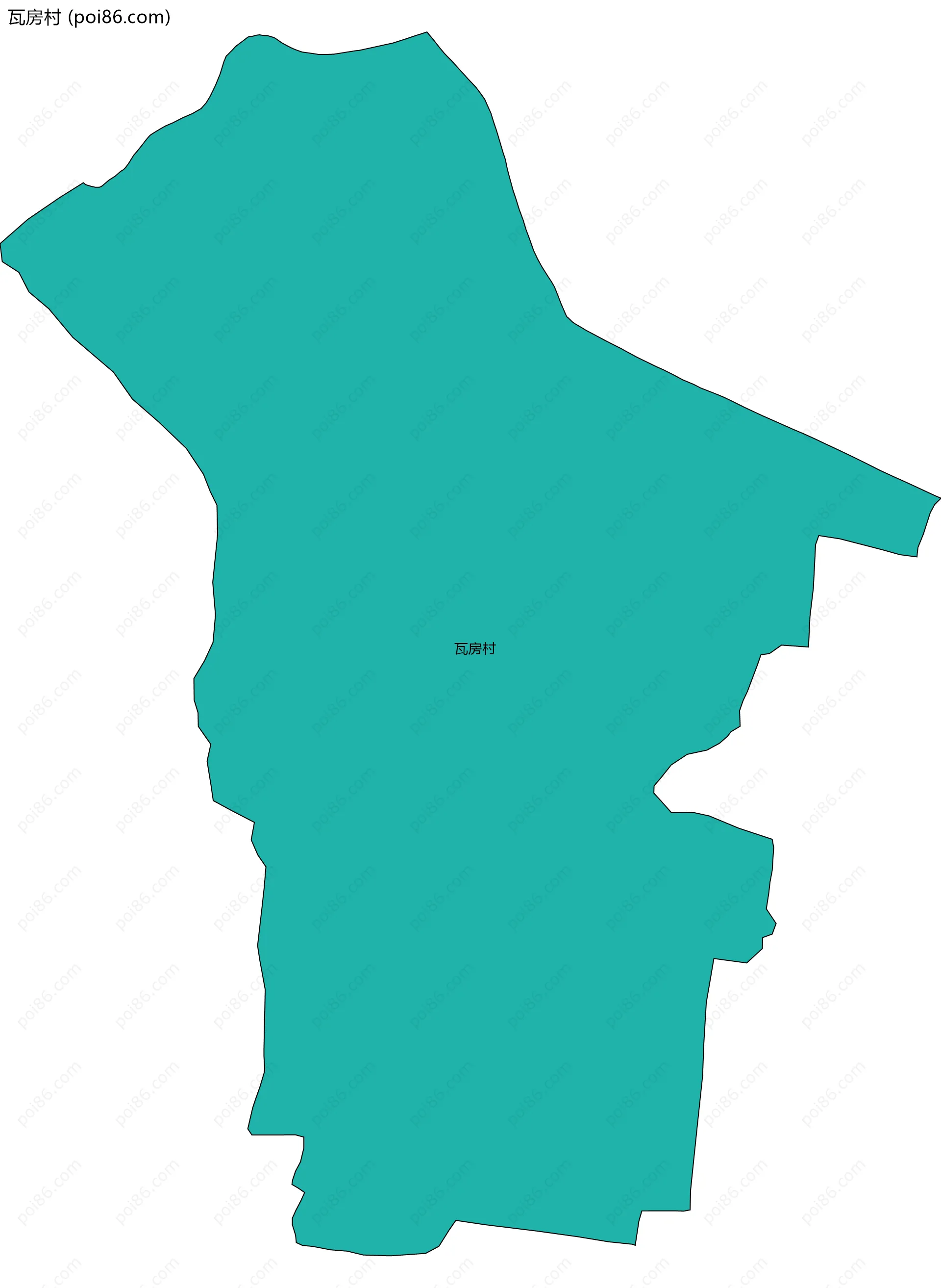 瓦房村边界地图