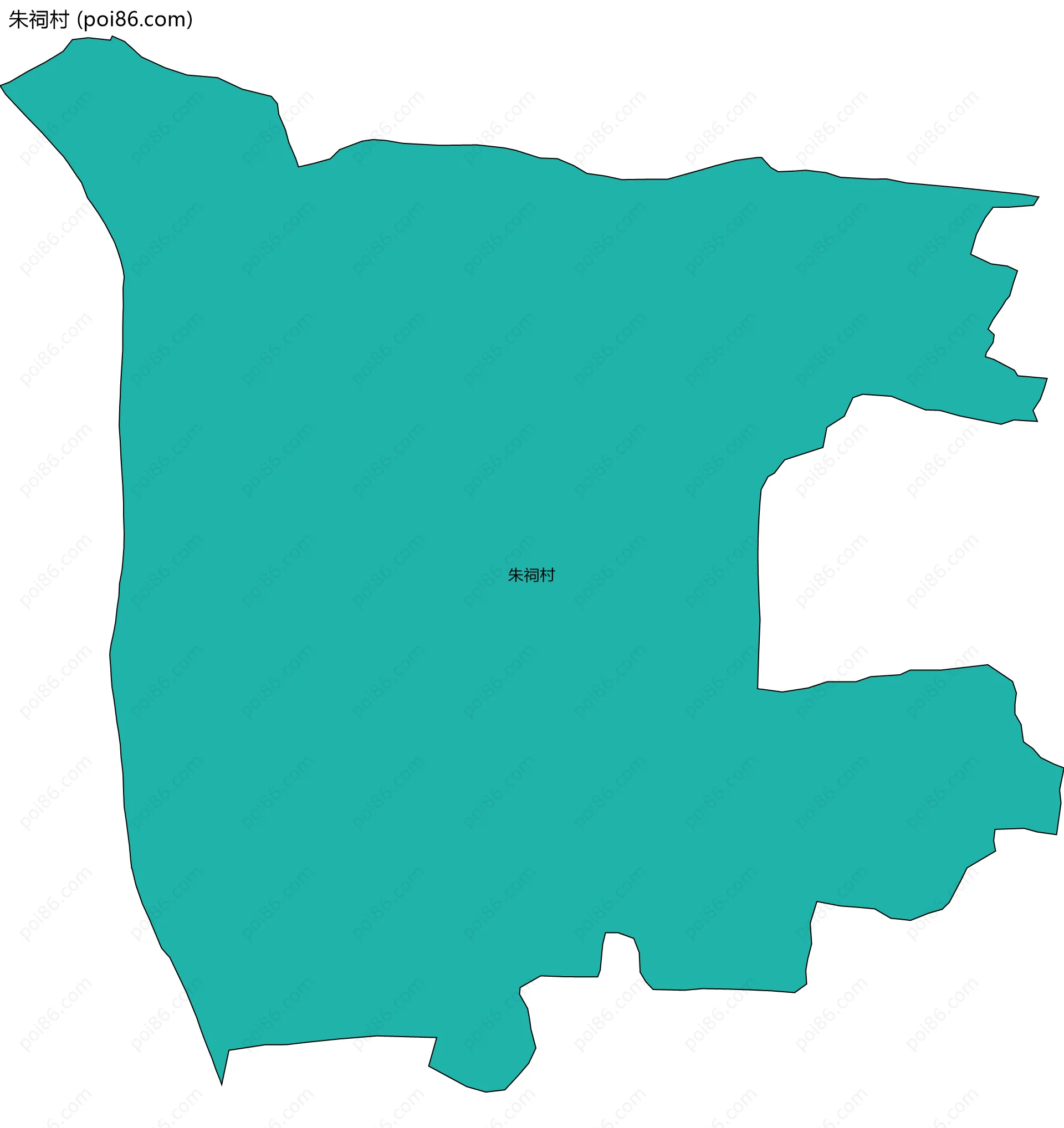 朱祠村边界地图