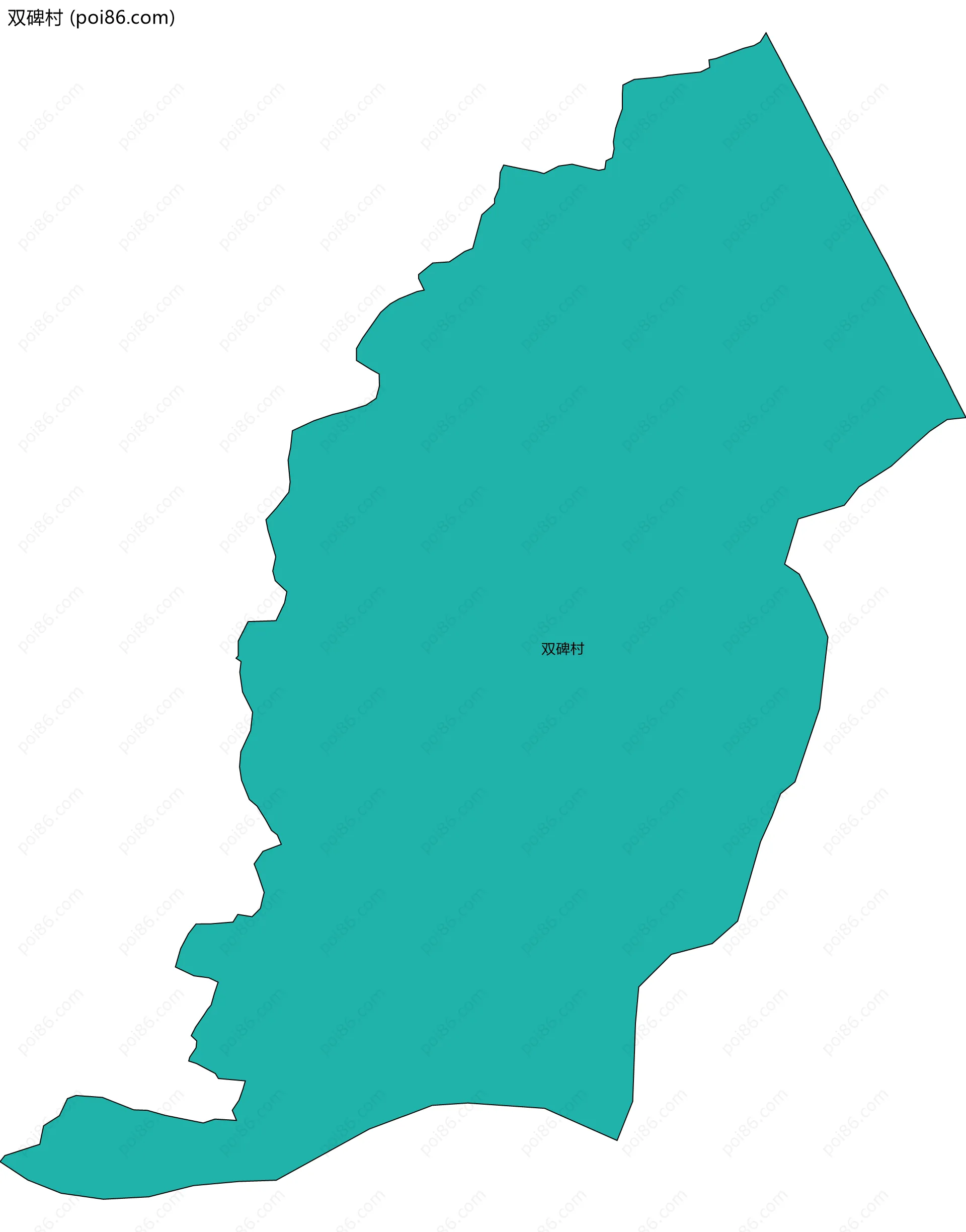 双碑村边界地图