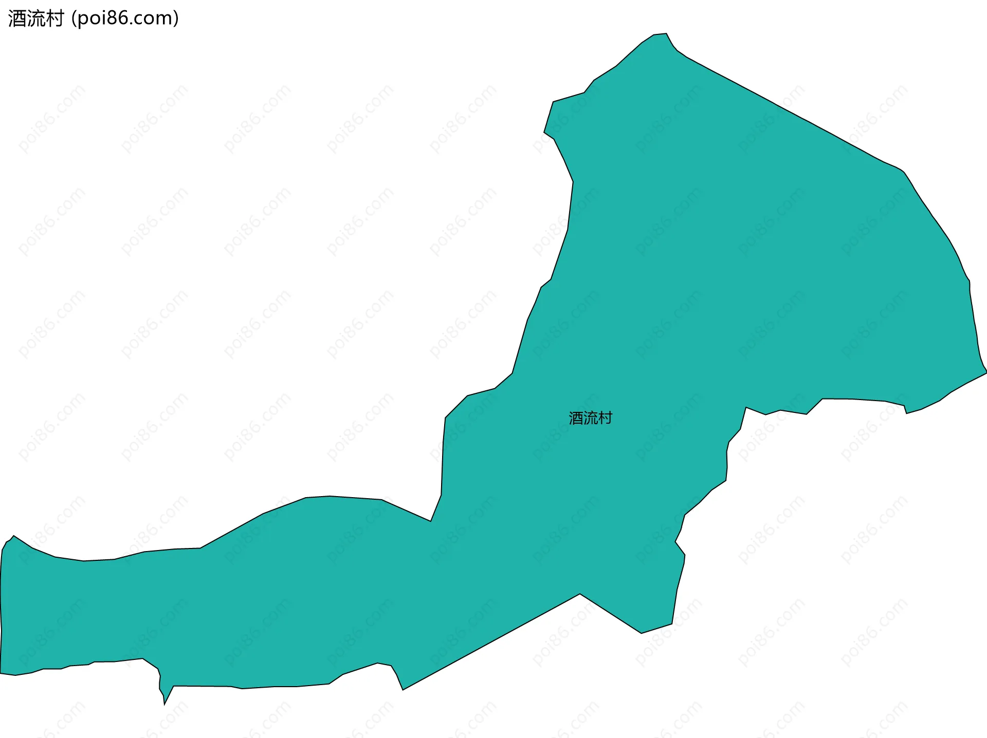 酒流村边界地图