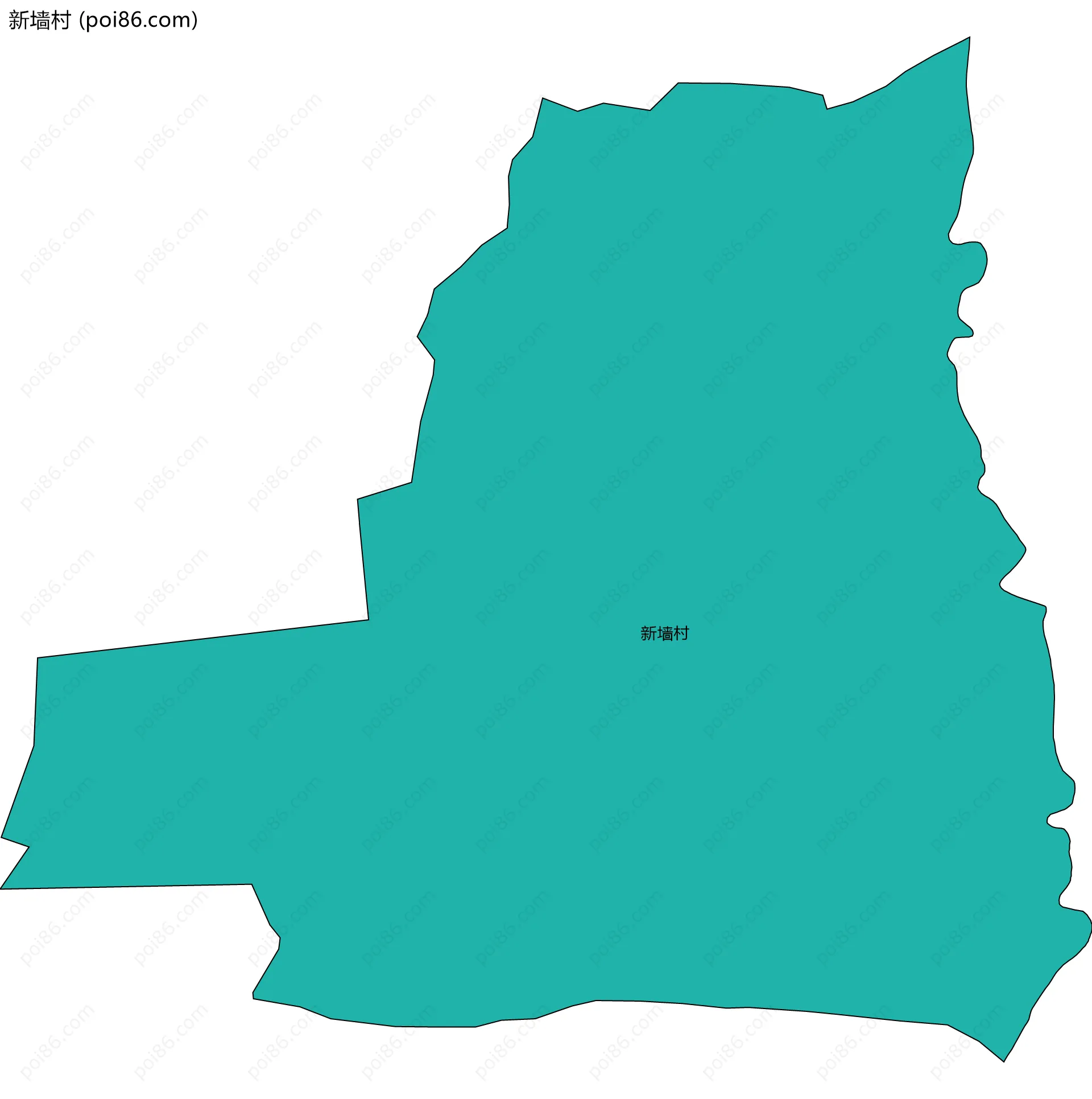 新墙村边界地图