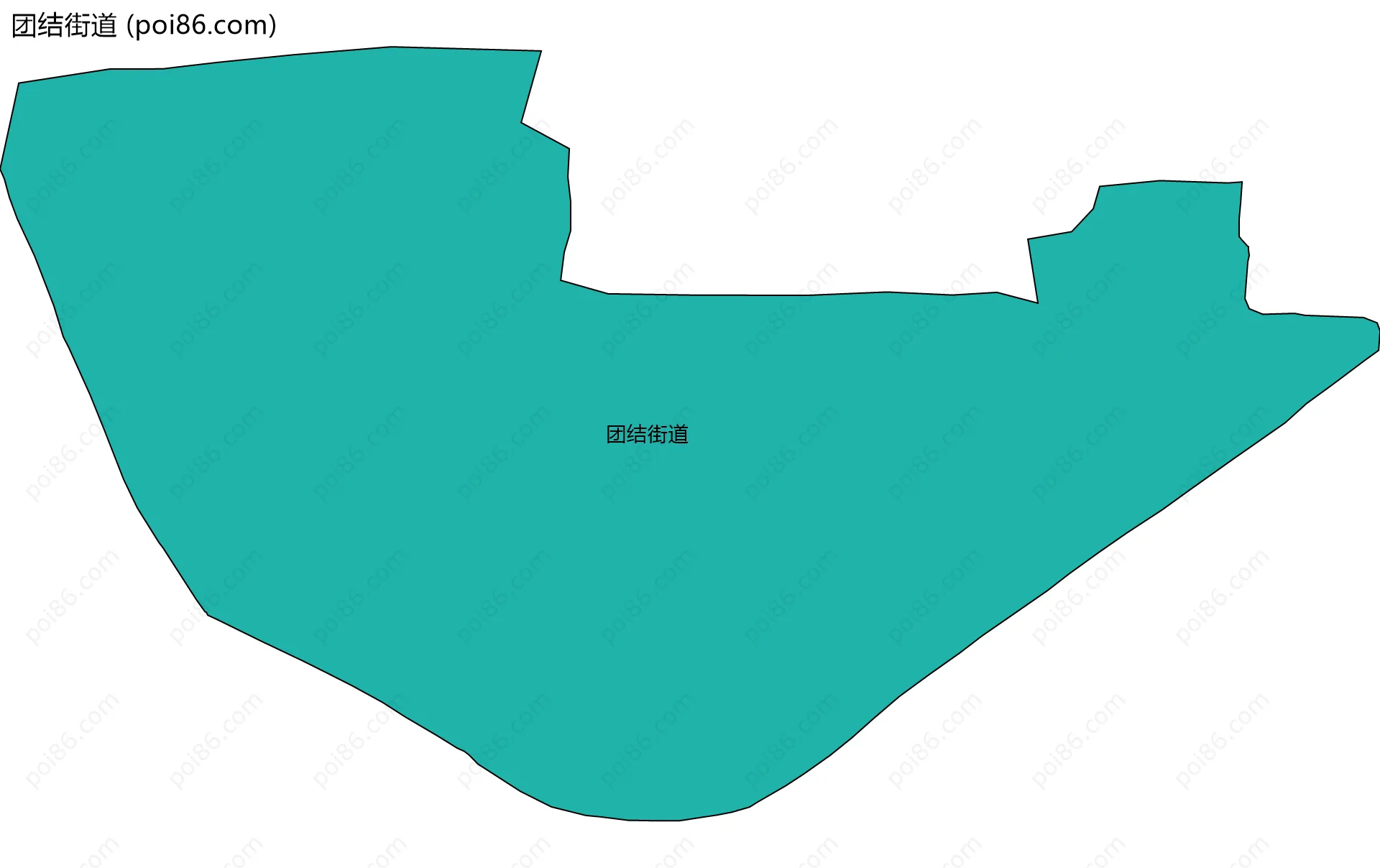 团结街道边界地图