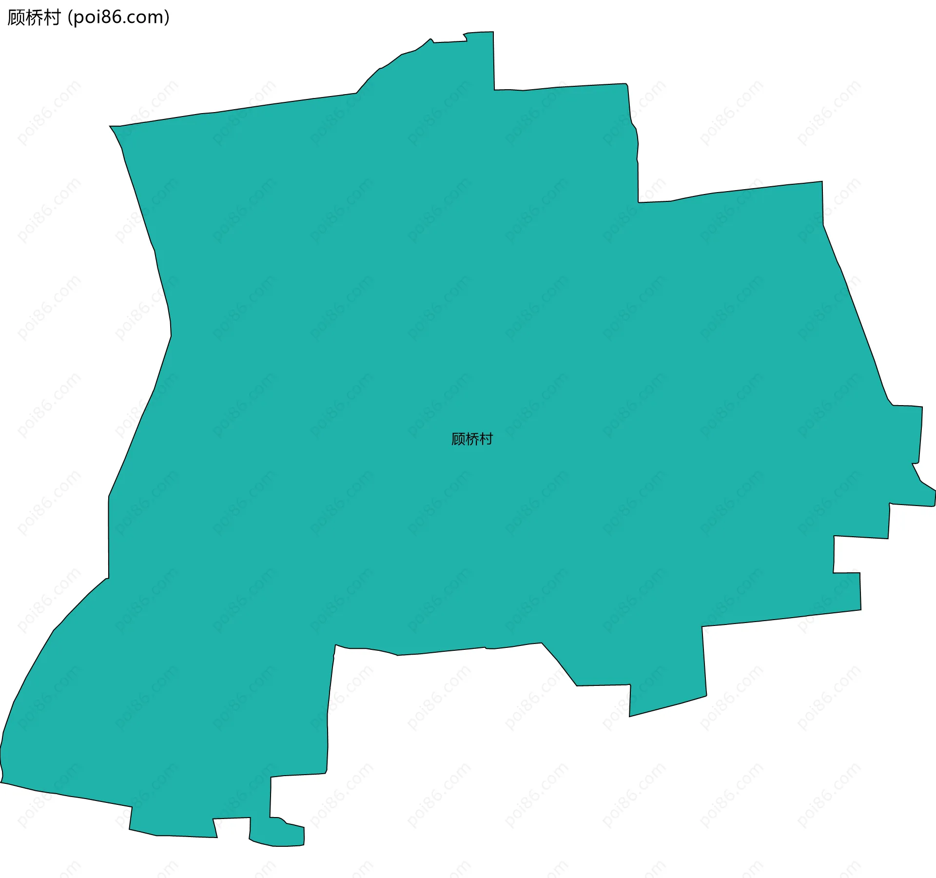 顾桥村边界地图