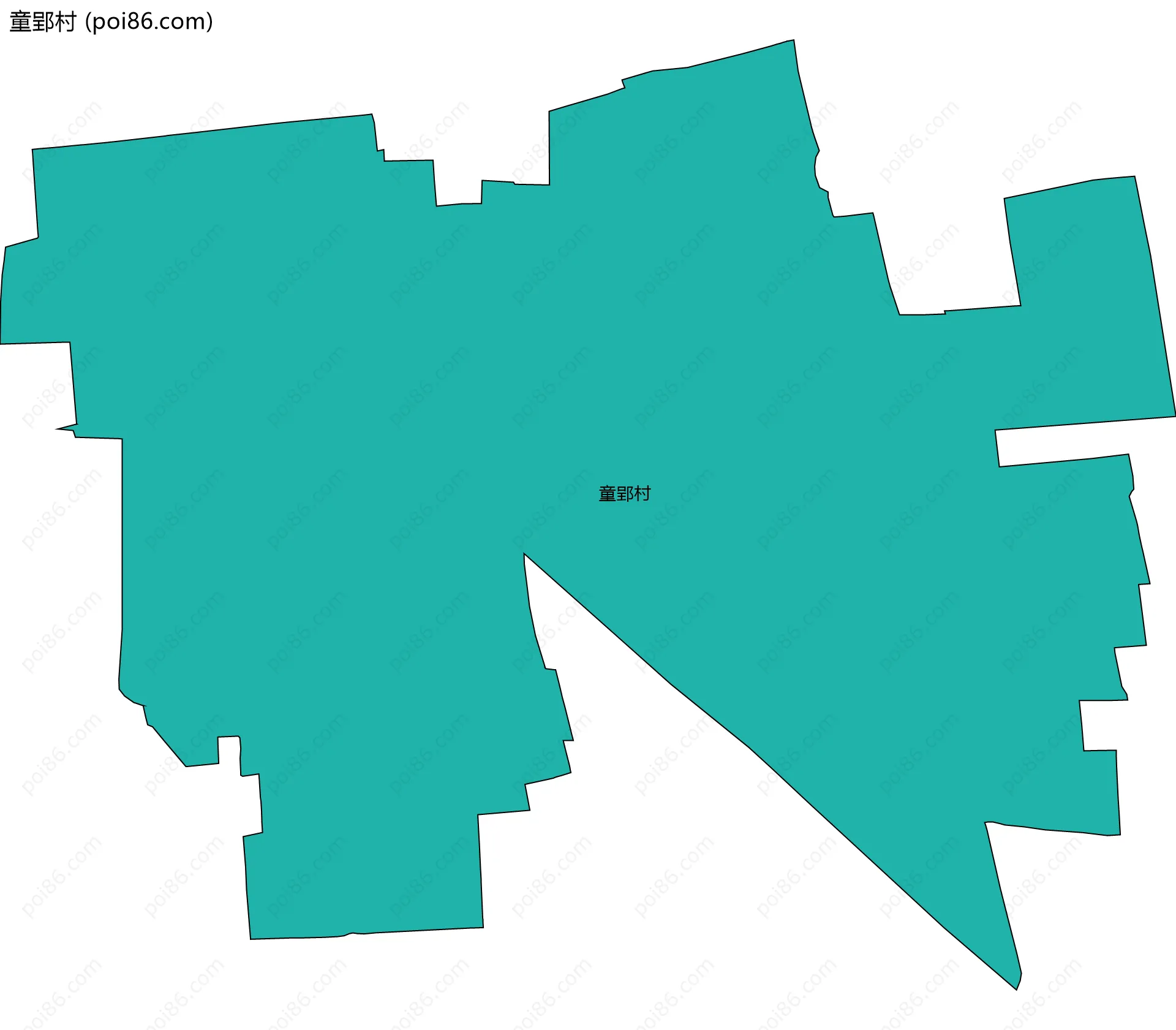童郢村边界地图