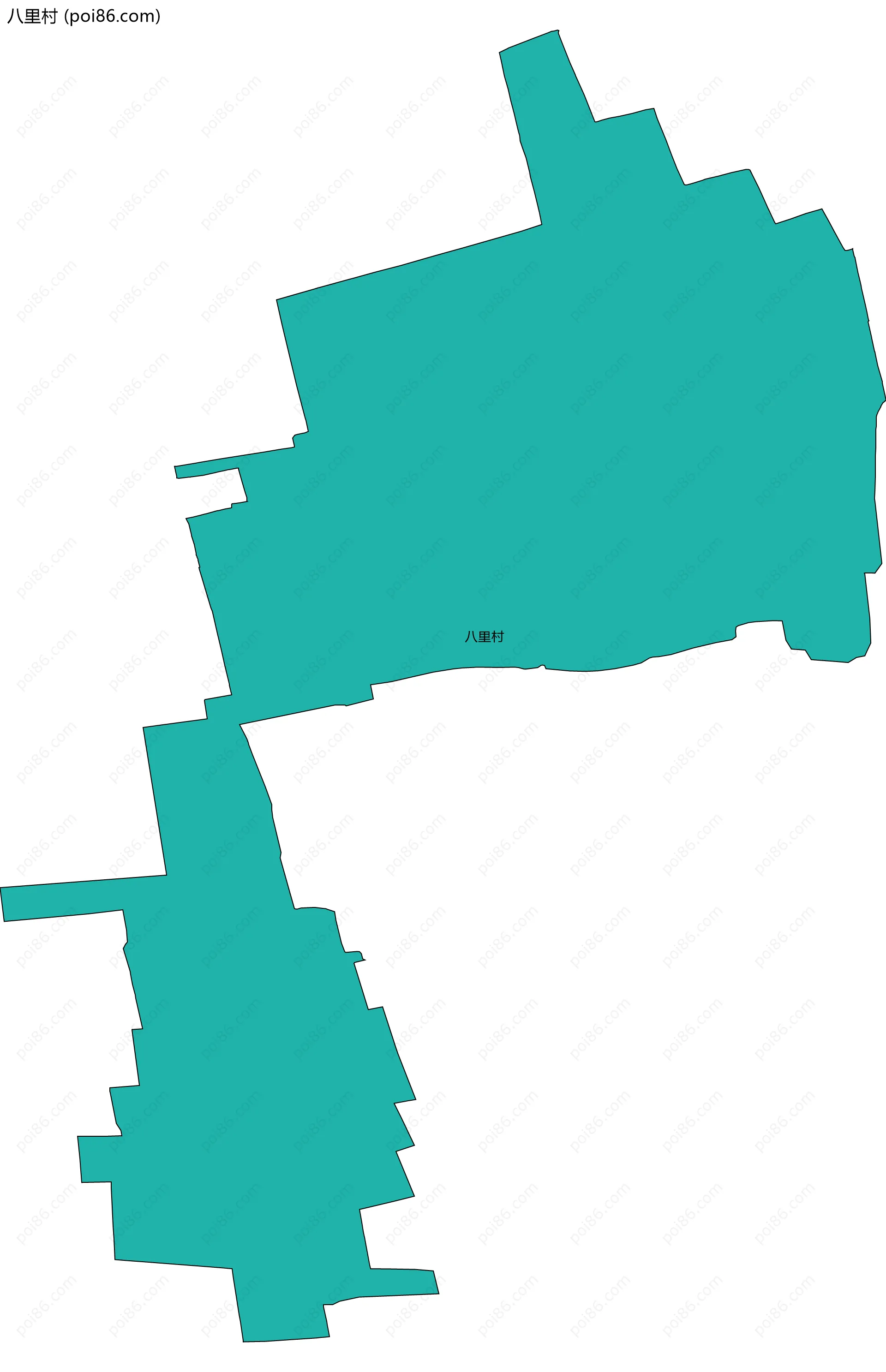 八里村边界地图