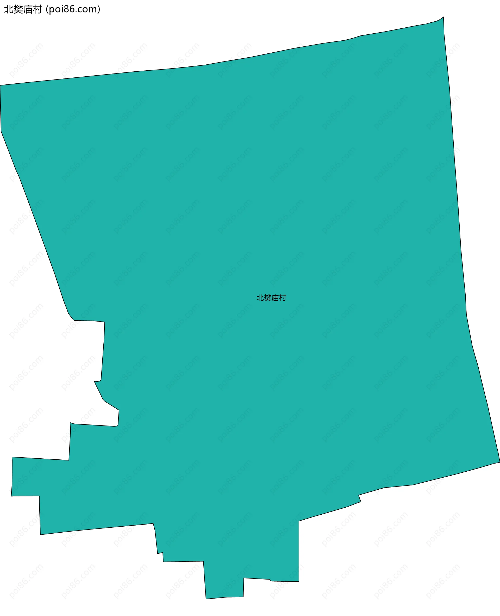 北樊庙村边界地图