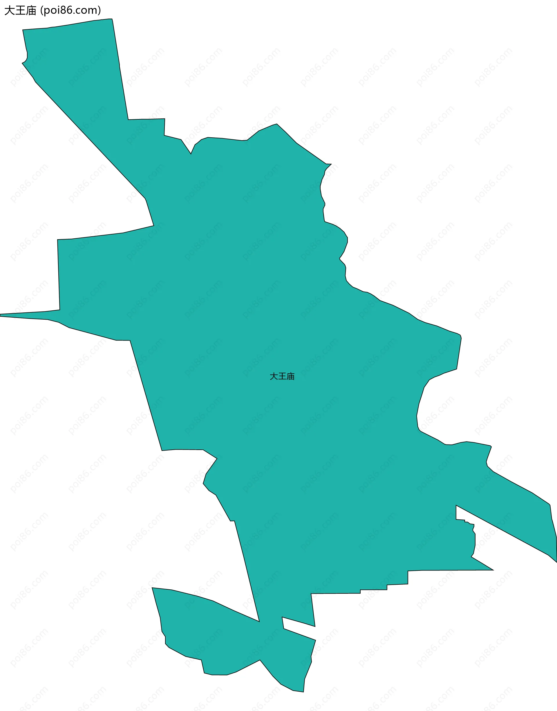 大王庙边界地图