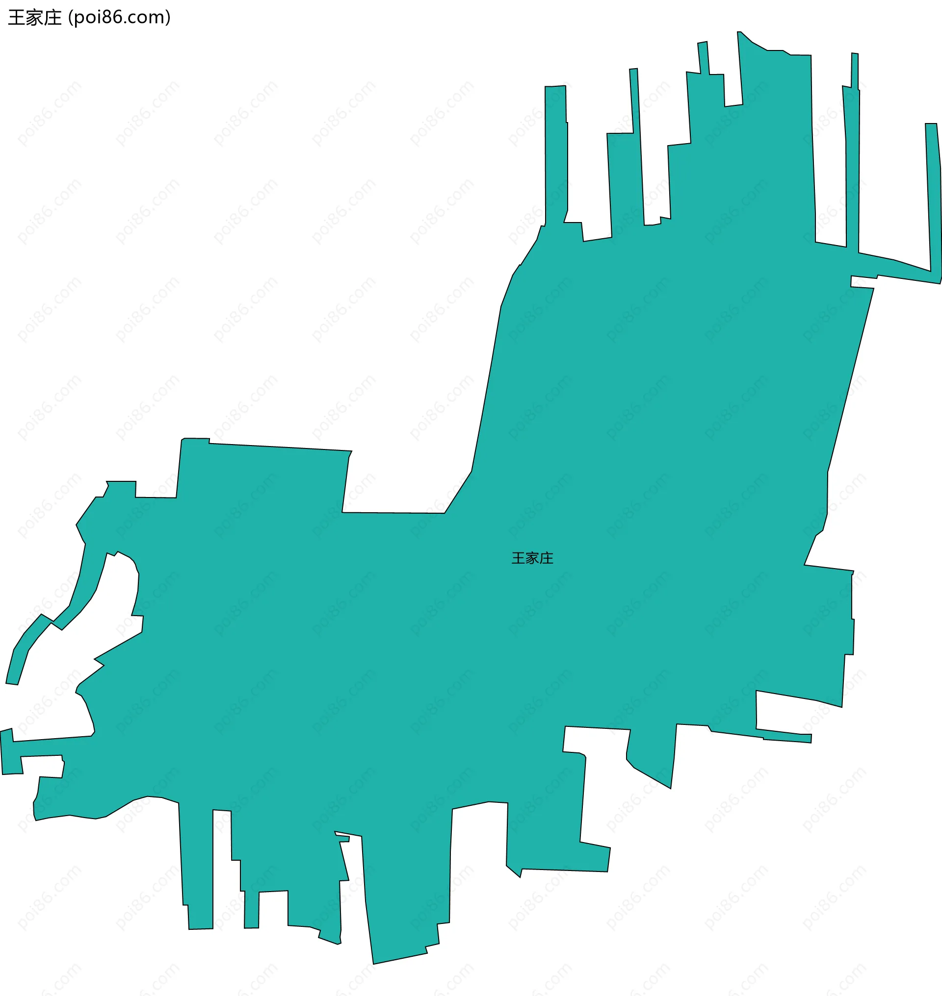 王家庄边界地图