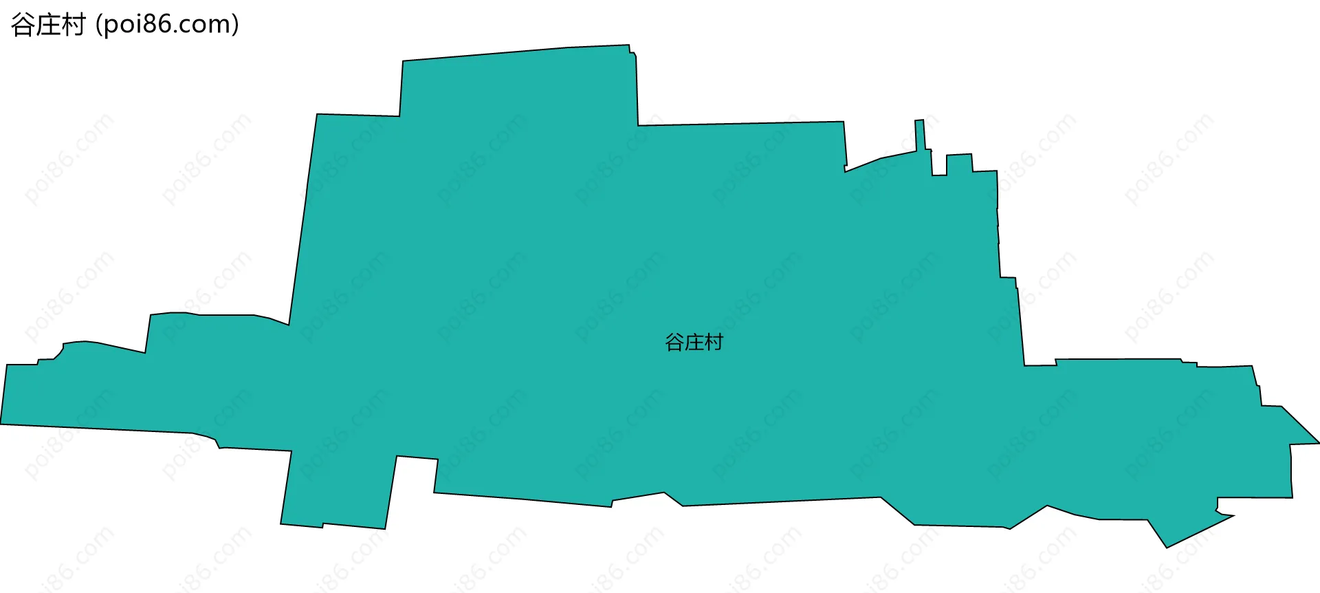 谷庄村边界地图