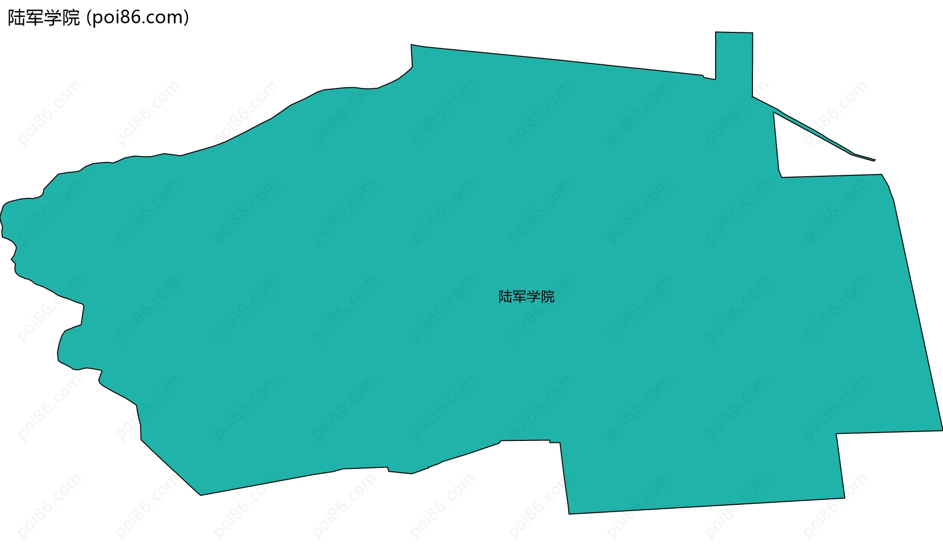 陆军学院边界地图