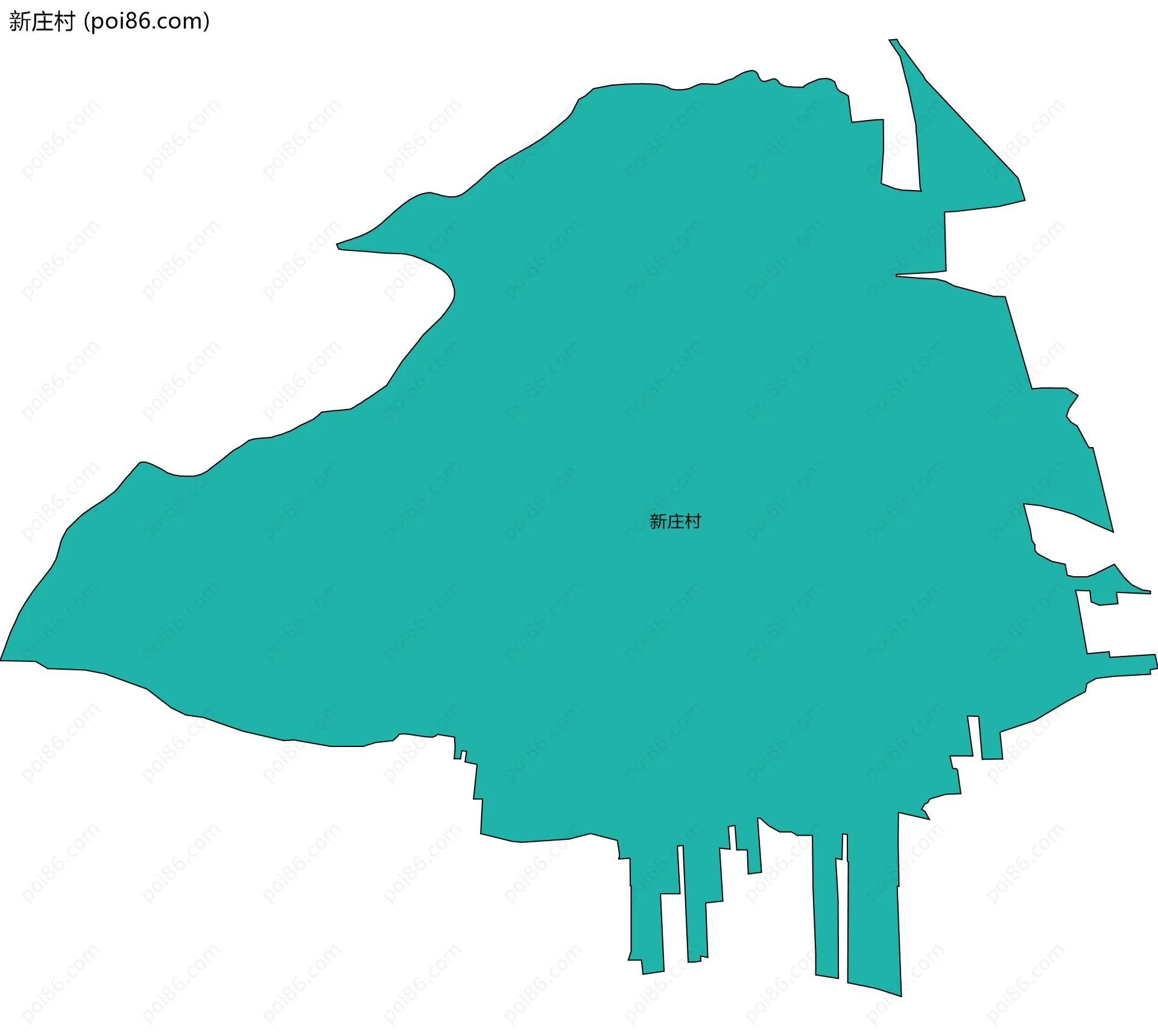 新庄村边界地图