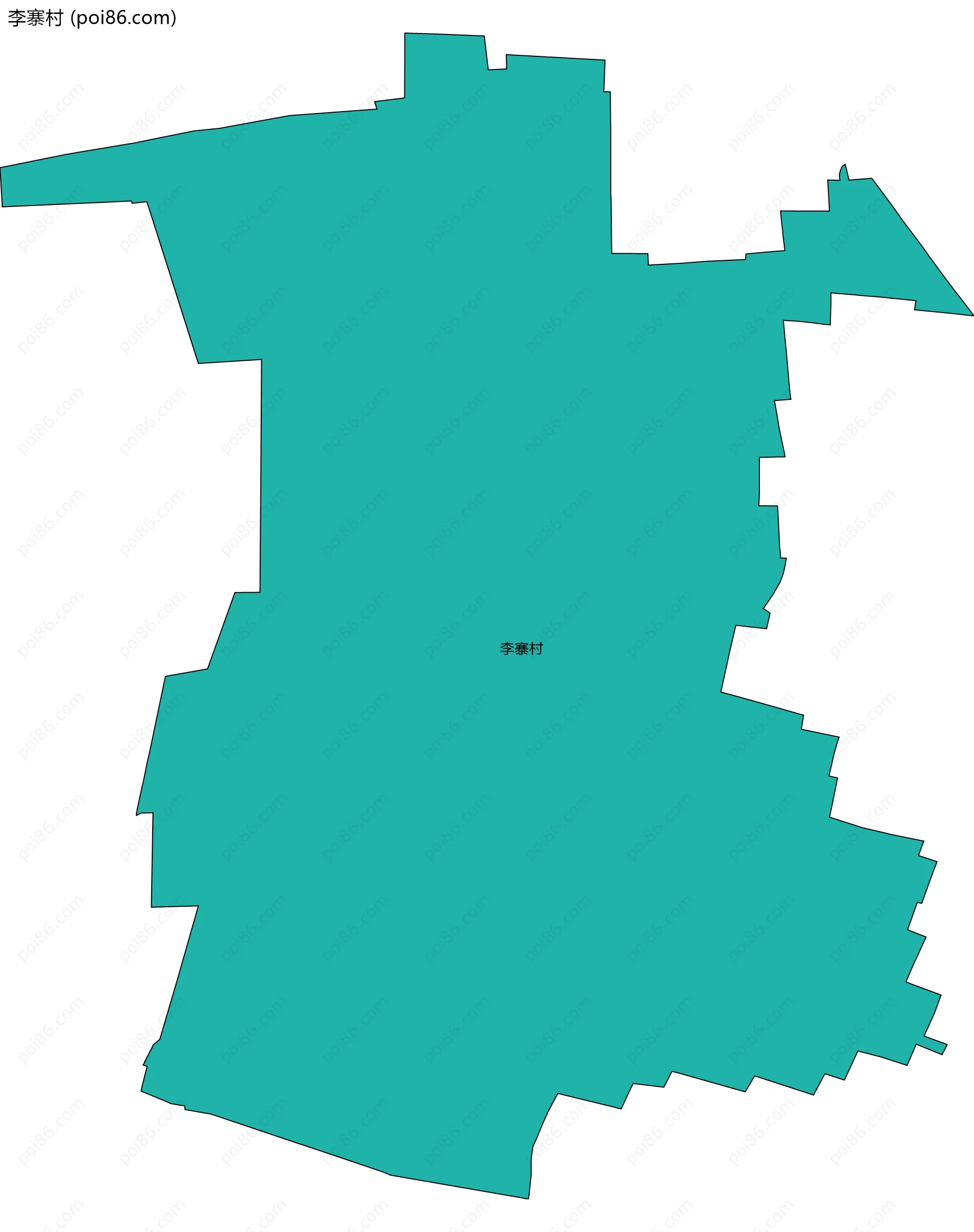 李寨村边界地图