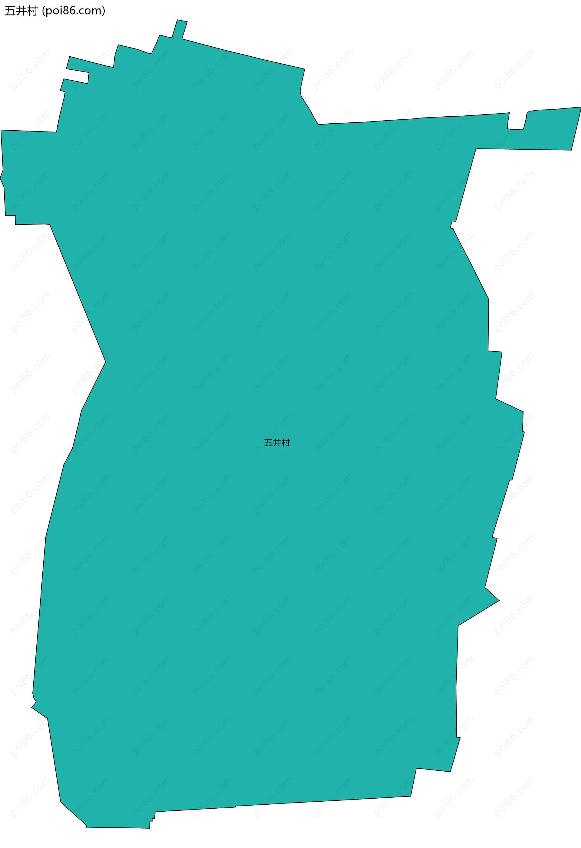 五井村边界地图